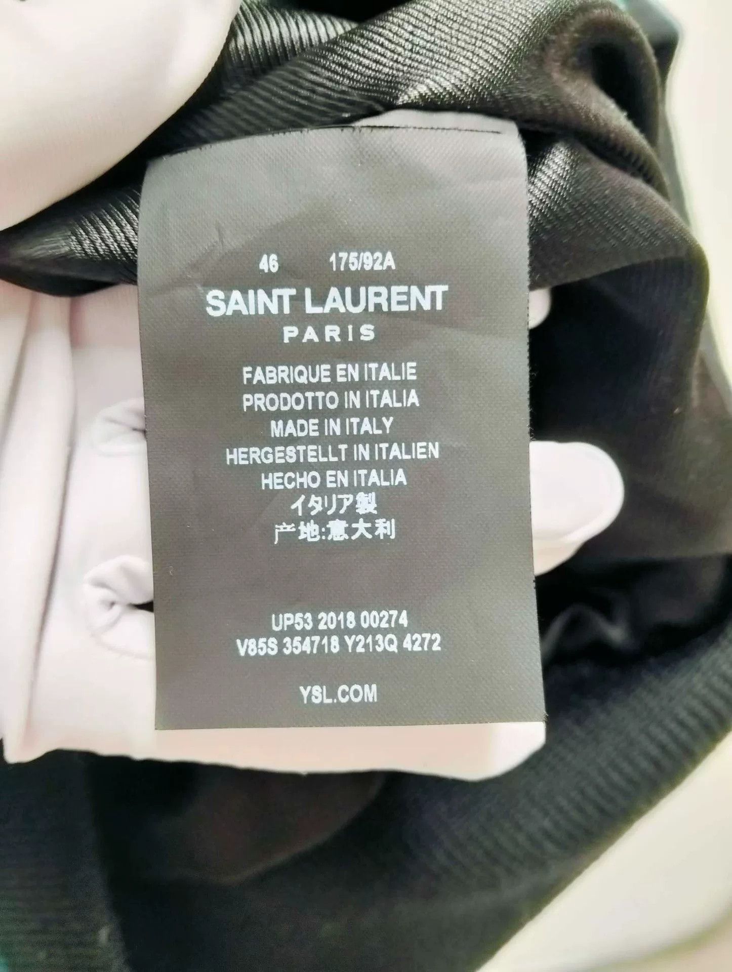 Saint Laurent Paris Saint Laurent Teal Baseball Jacket Size US S / EU 44-46 / 1 - 4 Thumbnail
