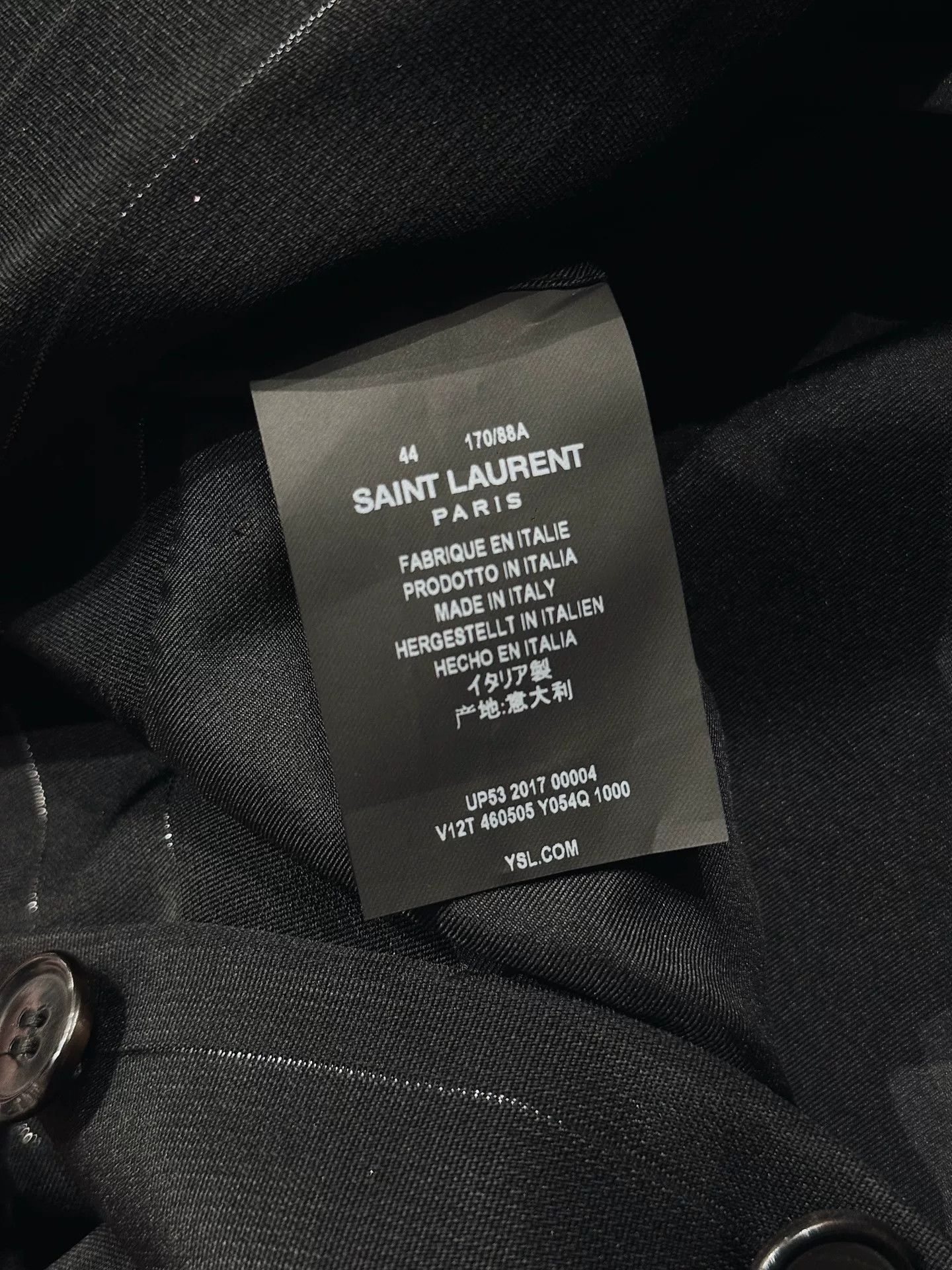 Saint Laurent Paris Saint Laurent Black Pinstriped Blazer Size US S / EU 44-46 / 1 - 4 Thumbnail