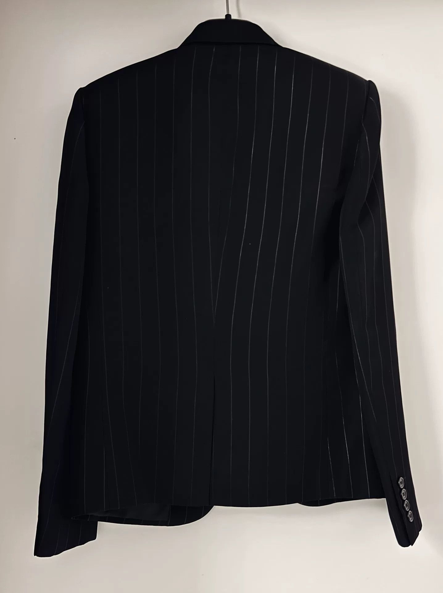 Saint Laurent Paris Saint Laurent Black Pinstriped Blazer Size US S / EU 44-46 / 1 - 2 Thumbnail