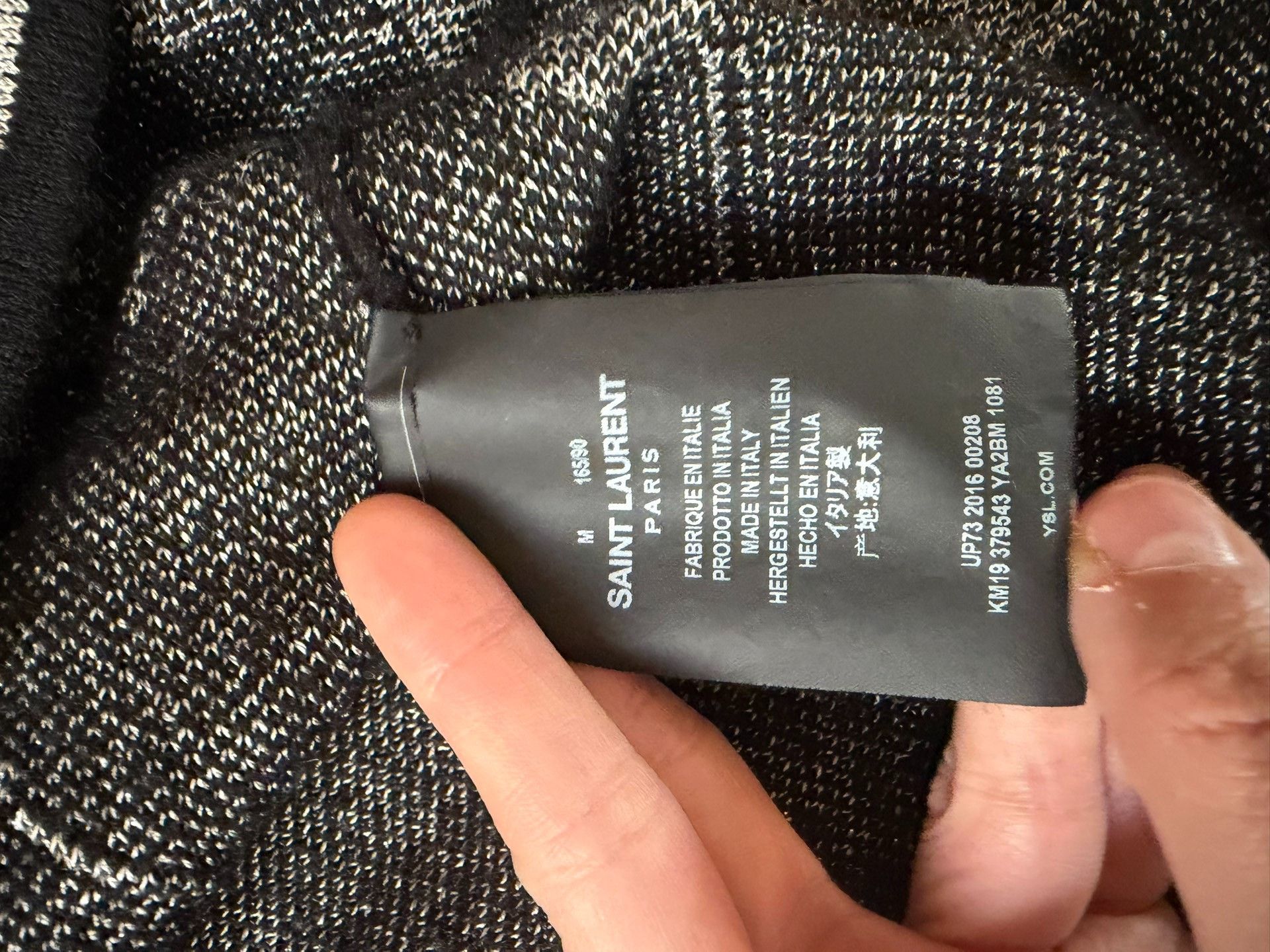 Saint Laurent Paris YSL Black Music Note Cardigan M Size US M / EU 48-50 / 2 - 3 Thumbnail