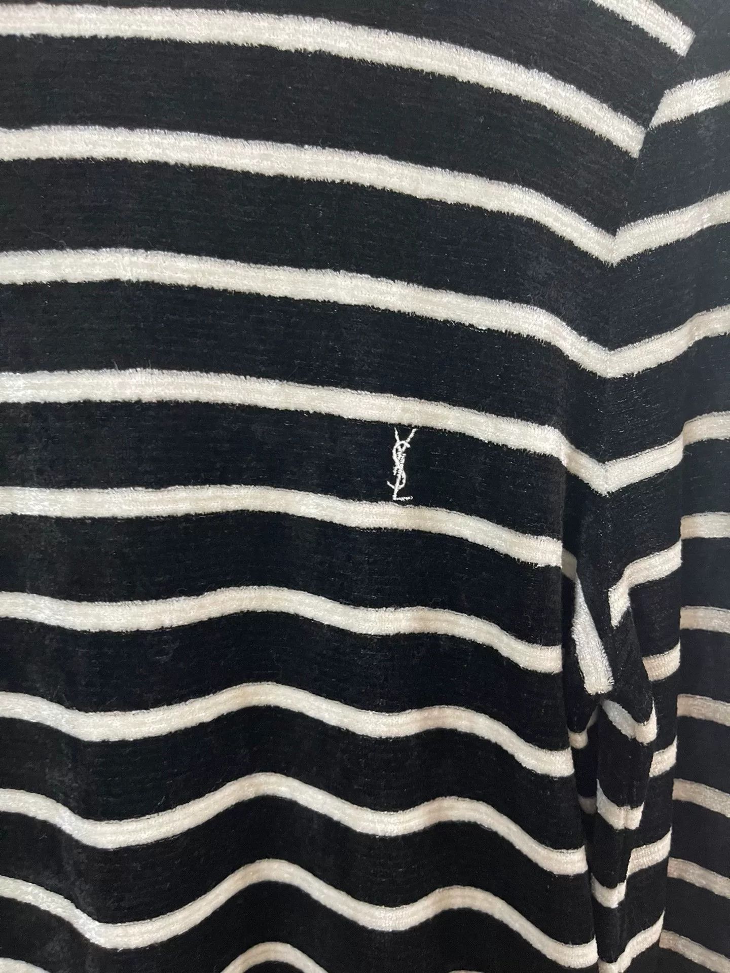 Saint Laurent Paris Saint Laurent Striped Long-Sleeve Sweater Size L / US 10 / IT 46 - 2 Thumbnail