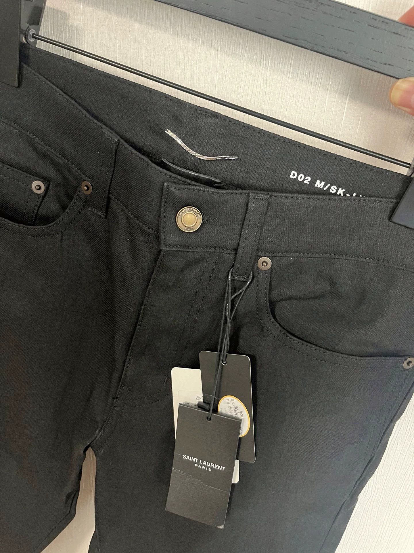 Saint Laurent Paris Saint Laurent D02 Slim Fit Black Jeans Size US 30 / EU 46 - 2 Thumbnail