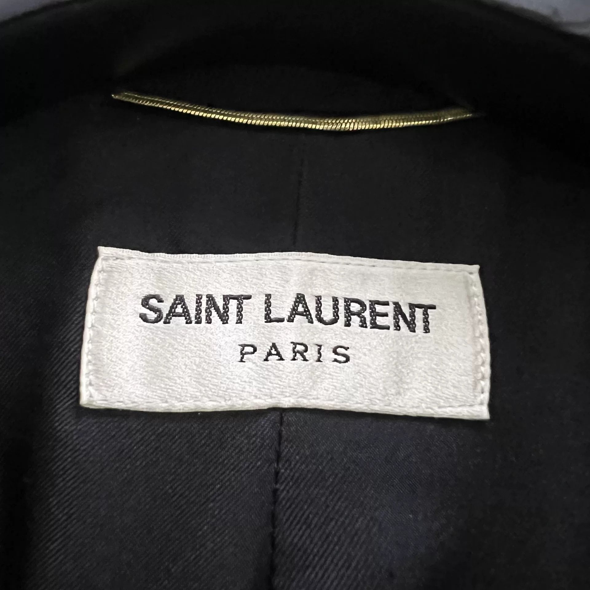 Saint Laurent Paris Saint Laurent Black Embroidered Lapel Blazer Size US M / EU 48-50 / 2 - 4 Thumbnail