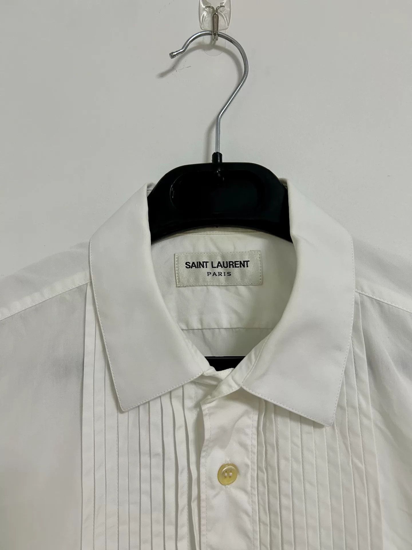Saint Laurent Paris Saint Laurent Paris Hedi Slimane White Shirt Size US M / EU 48-50 / 2 - 4 Thumbnail