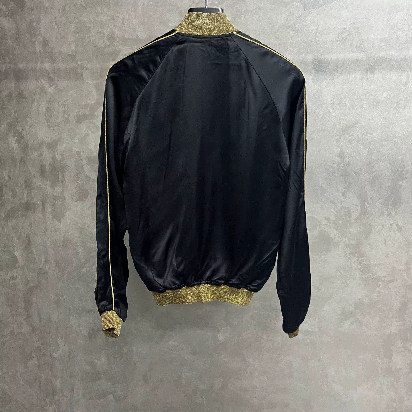 Saint Laurent Paris Saint Laurent Black Gold Trim Bomber Jacket Size US S / EU 44-46 / 1 - 2 Thumbnail