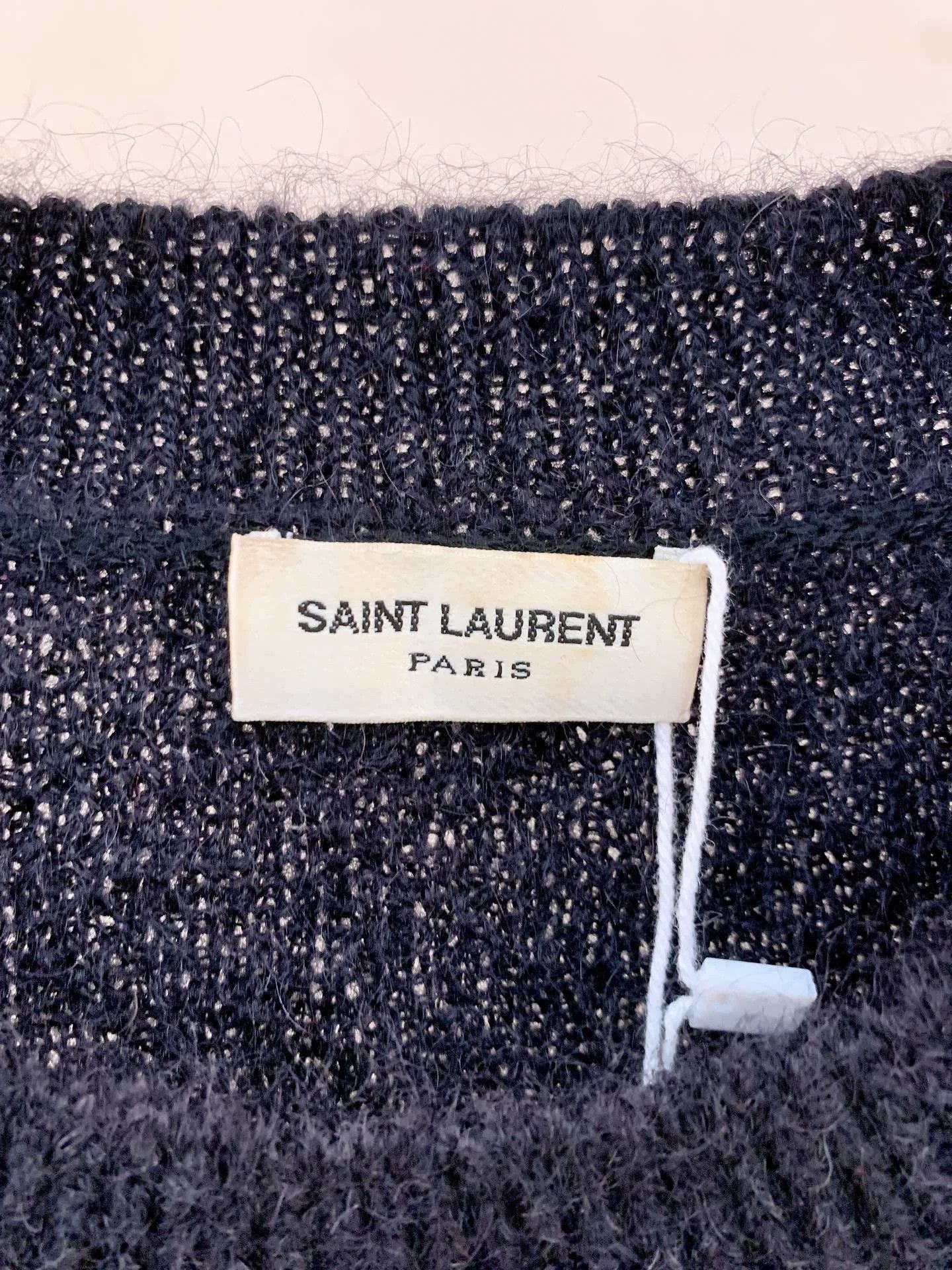 Saint Laurent Paris Saint Laurent Dark Blue Red Lip Sweater Size S / US 4 / IT 40 - 3 Thumbnail