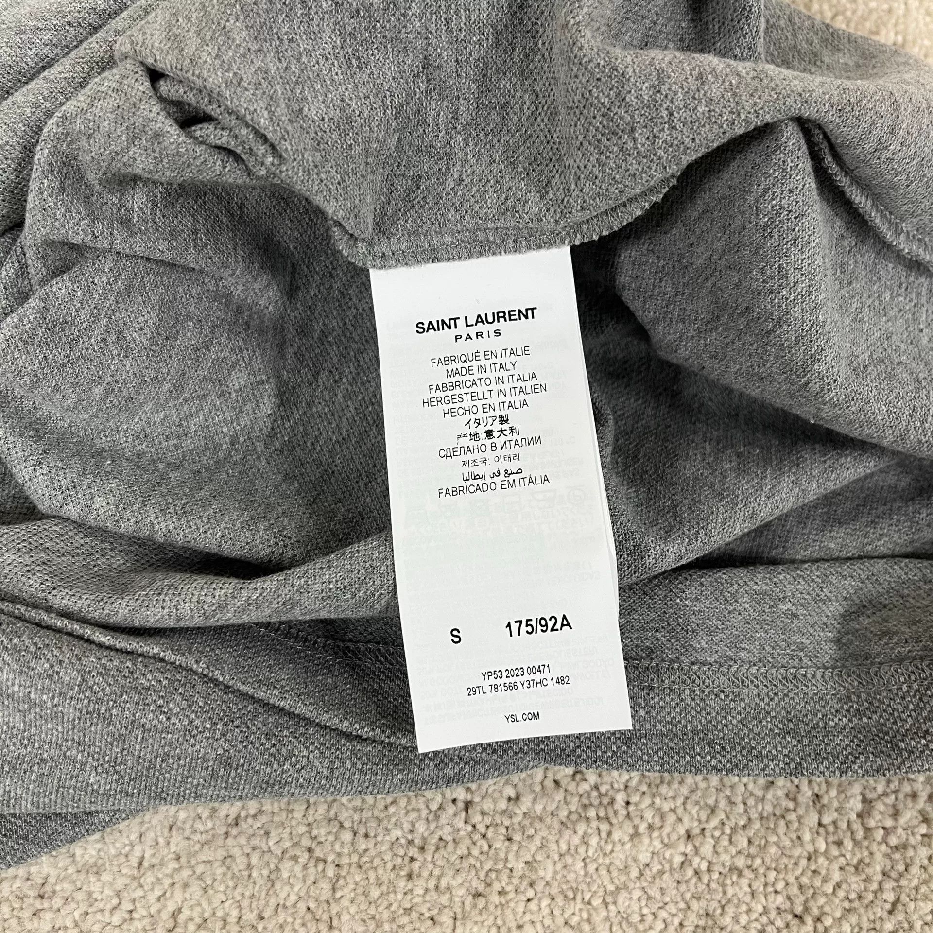 Saint Laurent Paris Saint Laurent YSL Solid Logo Short Sleeve Size US M / EU 48-50 / 2 - 6 Thumbnail