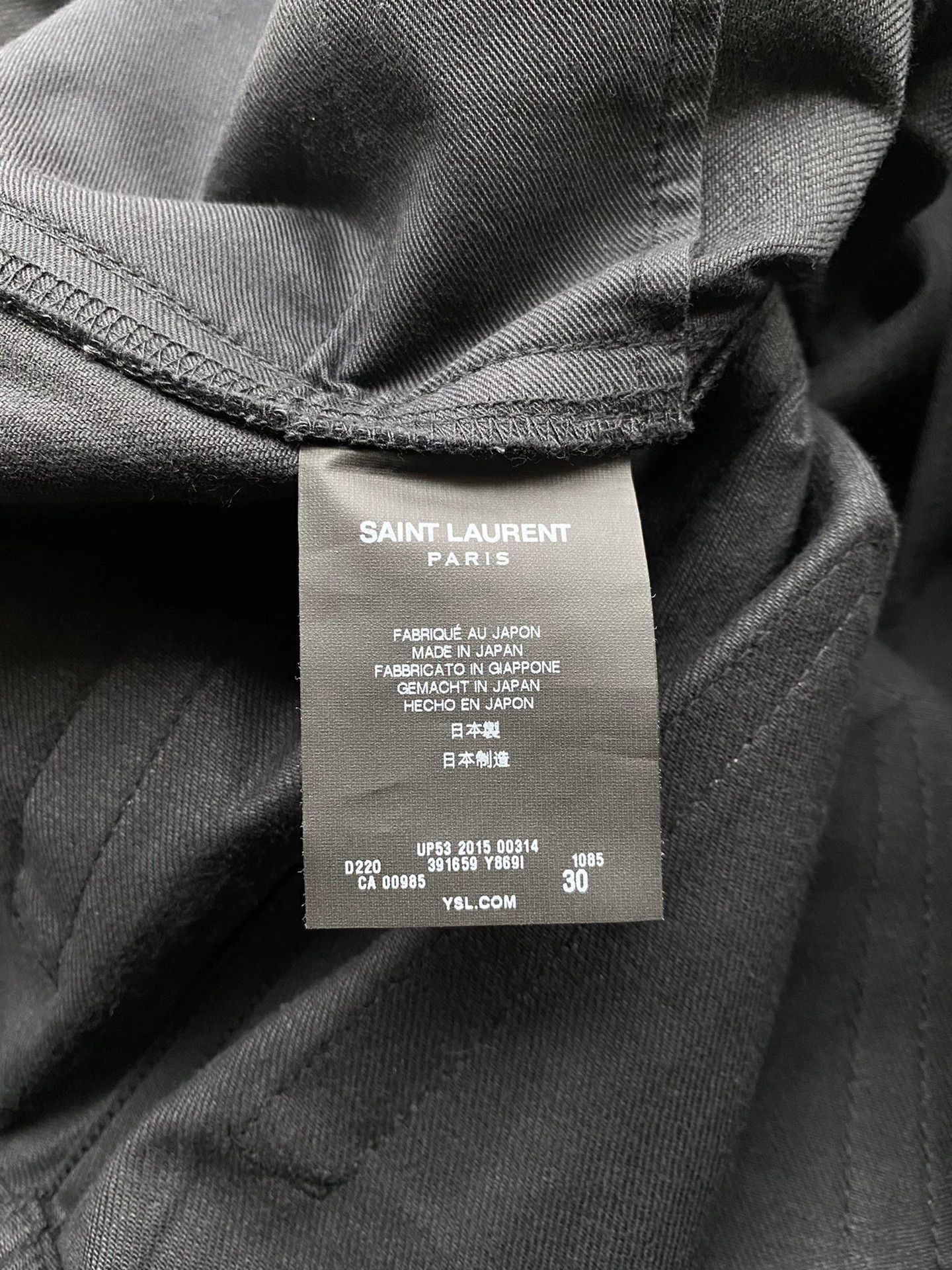 Saint Laurent Paris Saint Laurent SLPD02 15ss Distressed Black Jeans Size US 30 / EU 46 - 4 Thumbnail