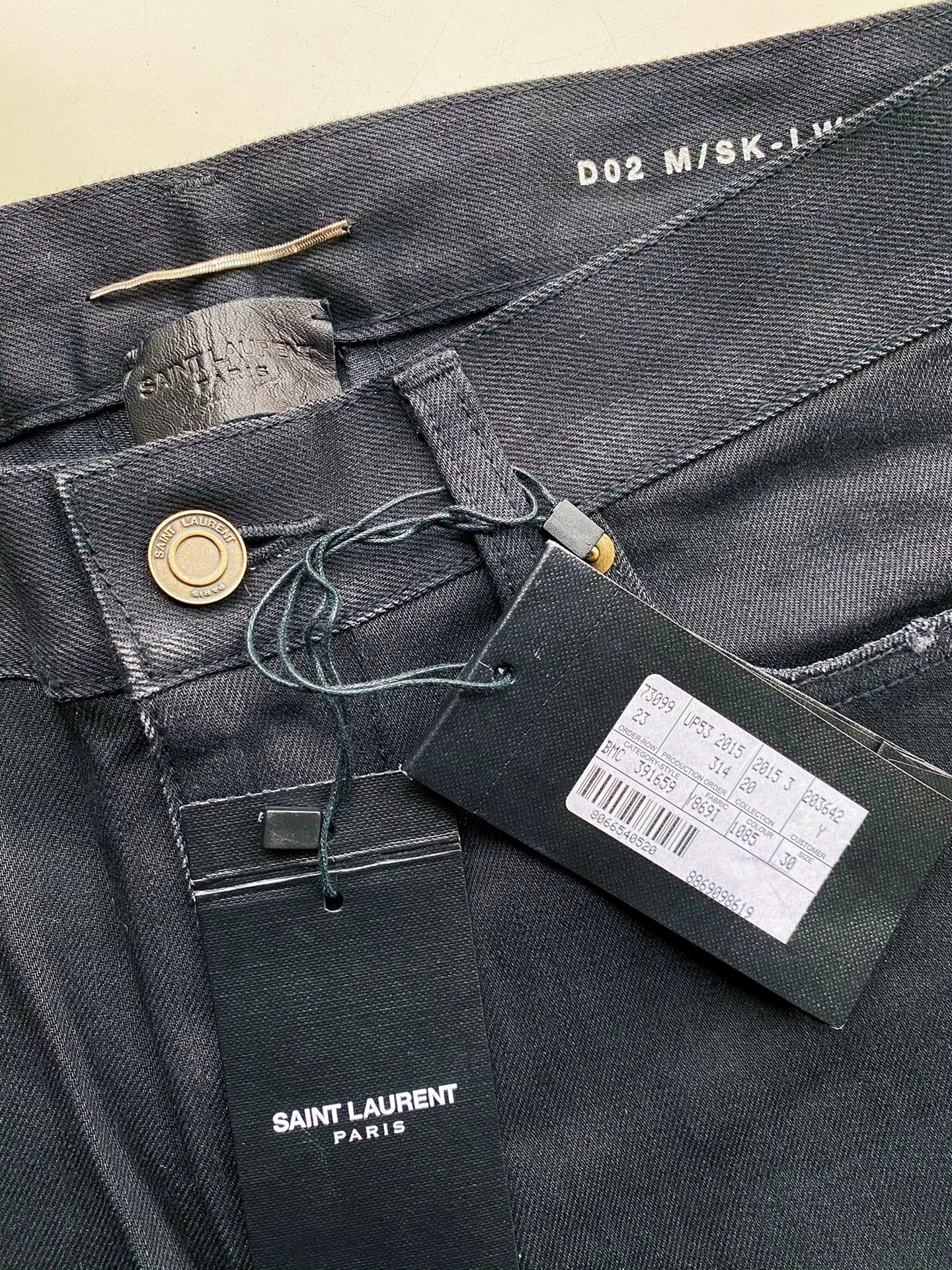 Saint Laurent Paris Saint Laurent SLPD02 15ss Distressed Black Jeans Size US 30 / EU 46 - 3 Thumbnail