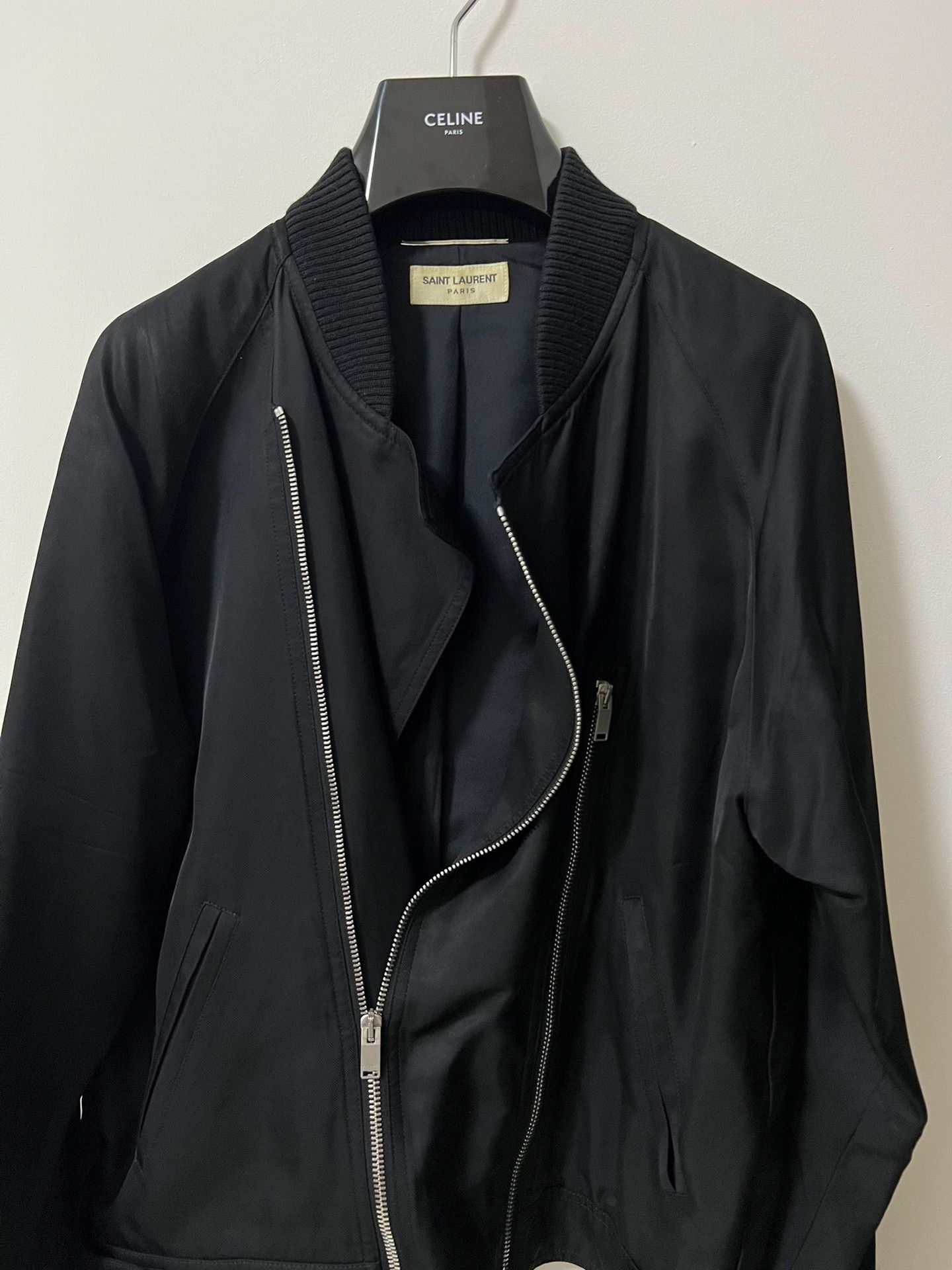 Saint Laurent Paris Saint Laurent Paris Black Bomber Jacket Size US S / EU 44-46 / 1 - 6 Thumbnail
