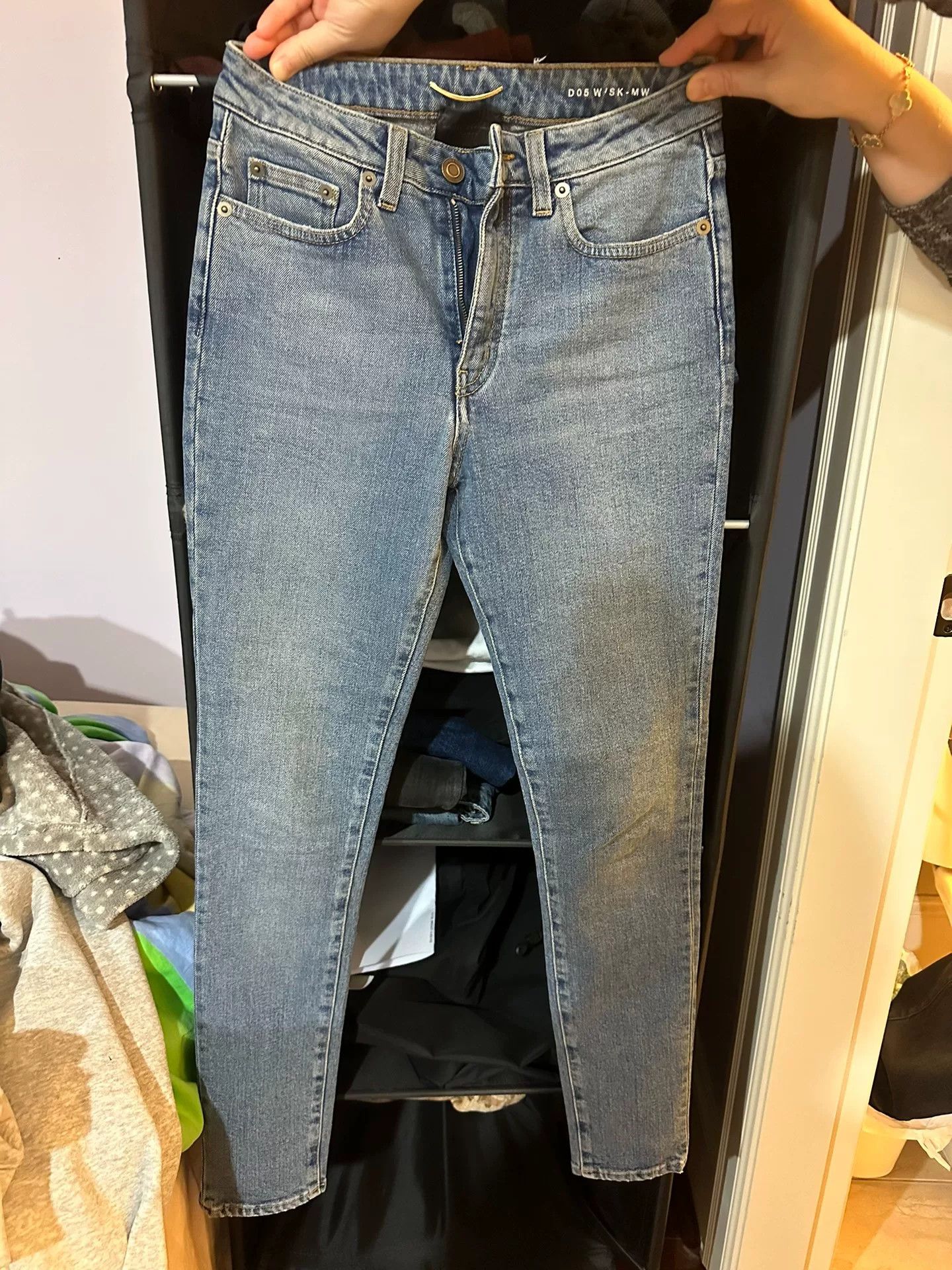 Saint Laurent Paris Saint Laurent Light Blue Washed Jeans Size 26" / US 2 / IT 38 - 3 Thumbnail