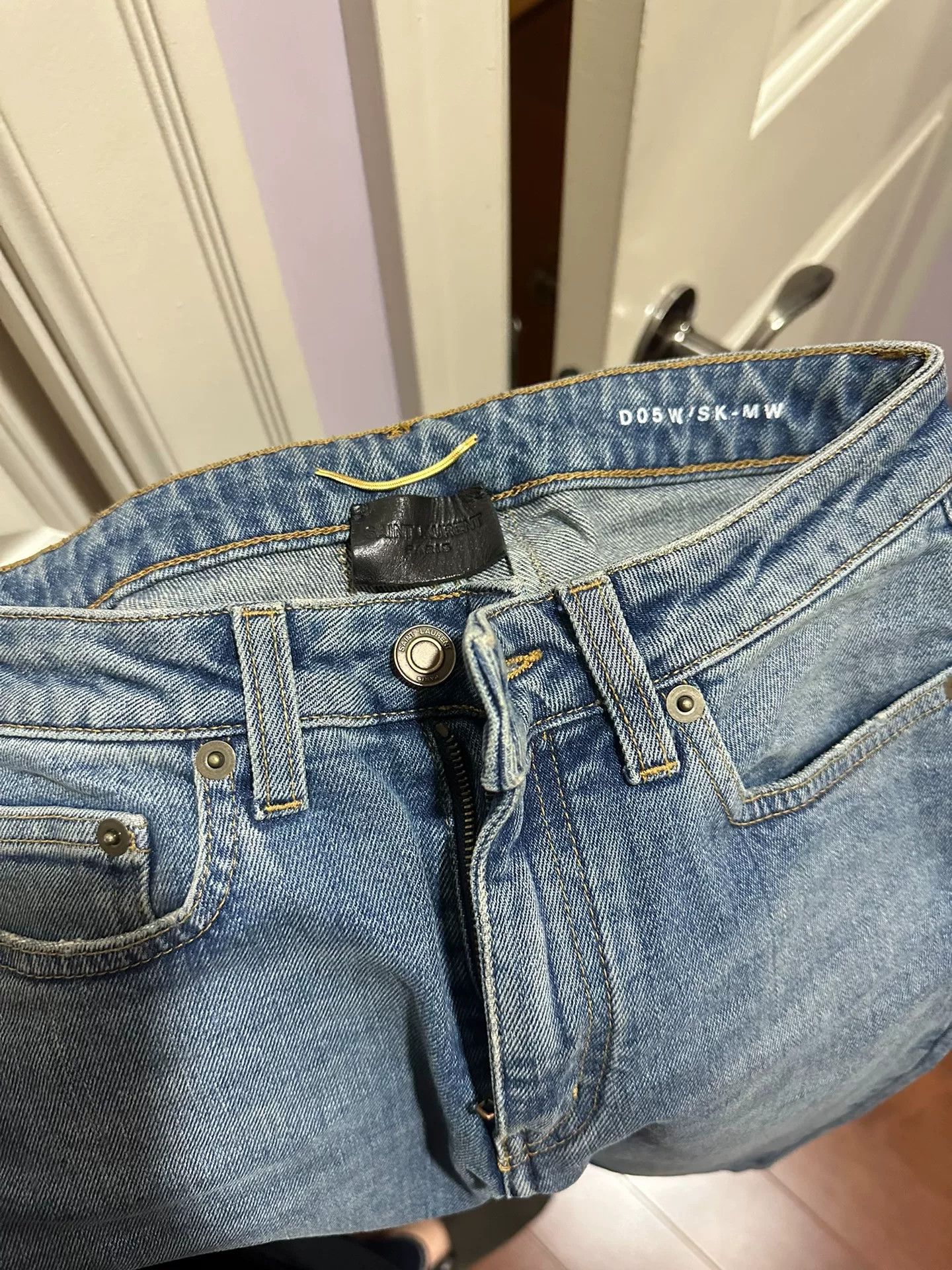 Saint Laurent Paris Saint Laurent Light Blue Washed Jeans Size 26" / US 2 / IT 38 - 5 Thumbnail
