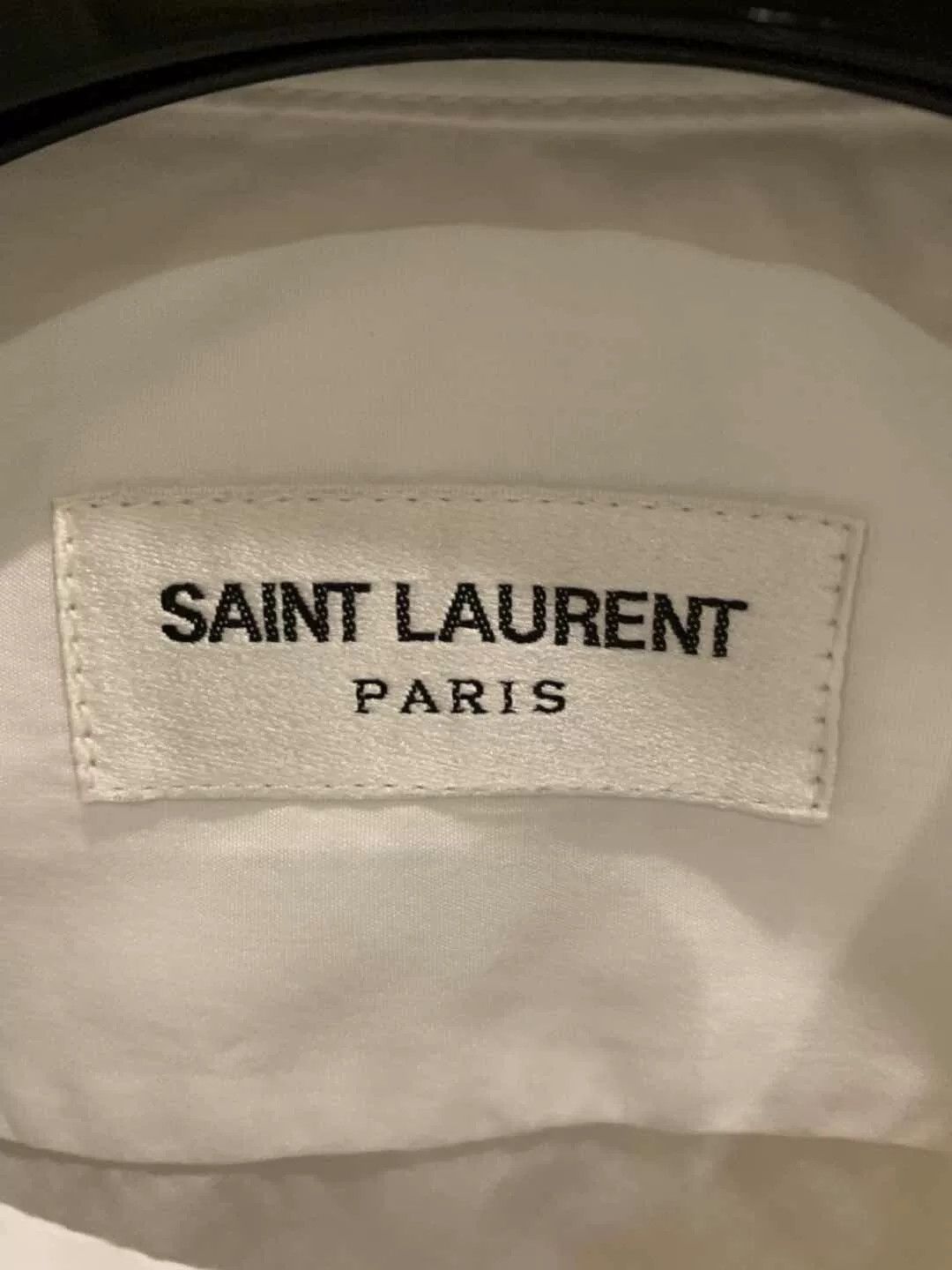 Saint Laurent Paris Saint Laurent White Button-Front Shirt Size S / US 4 / IT 40 - 2 Thumbnail