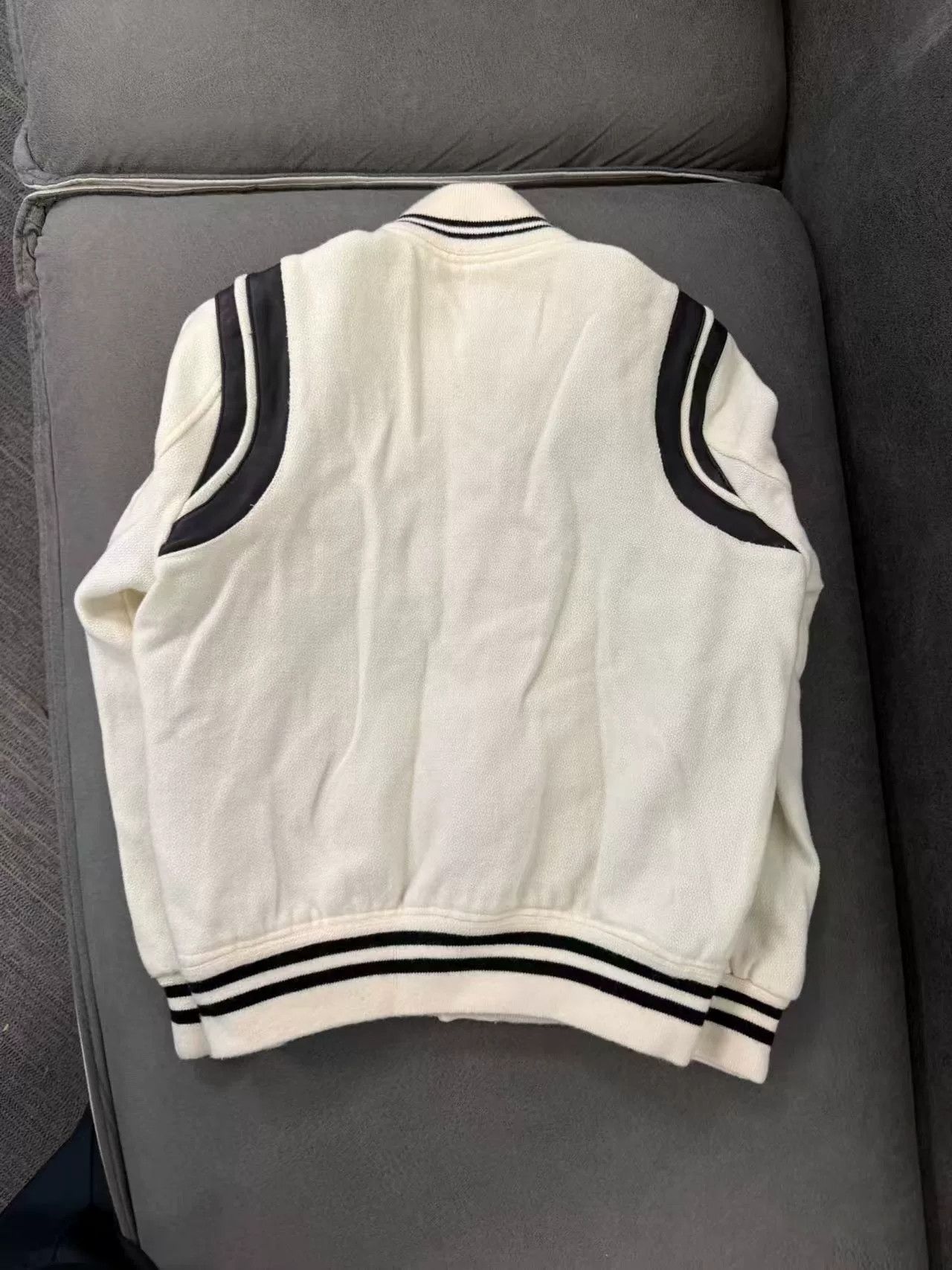 Saint Laurent Paris Saint Laurent White Varsity Jacket Size US S / EU 44-46 / 1 - 2 Thumbnail