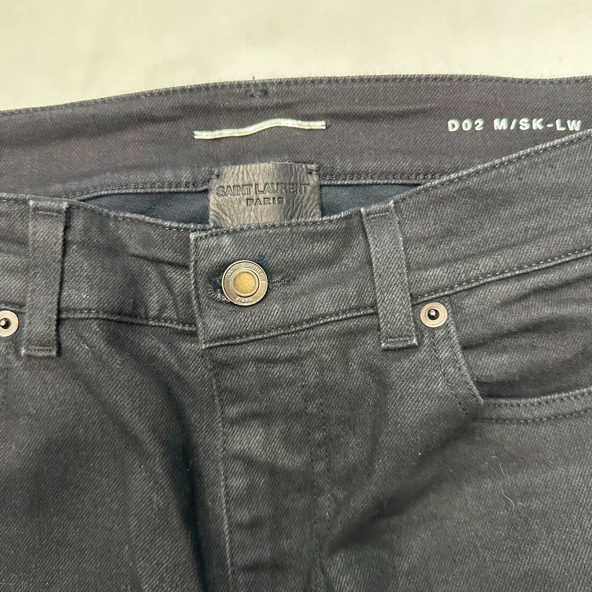 Saint Laurent Paris Saint Laurent Black Slim Fit Jeans Size US 32 / EU 48 - 3 Thumbnail