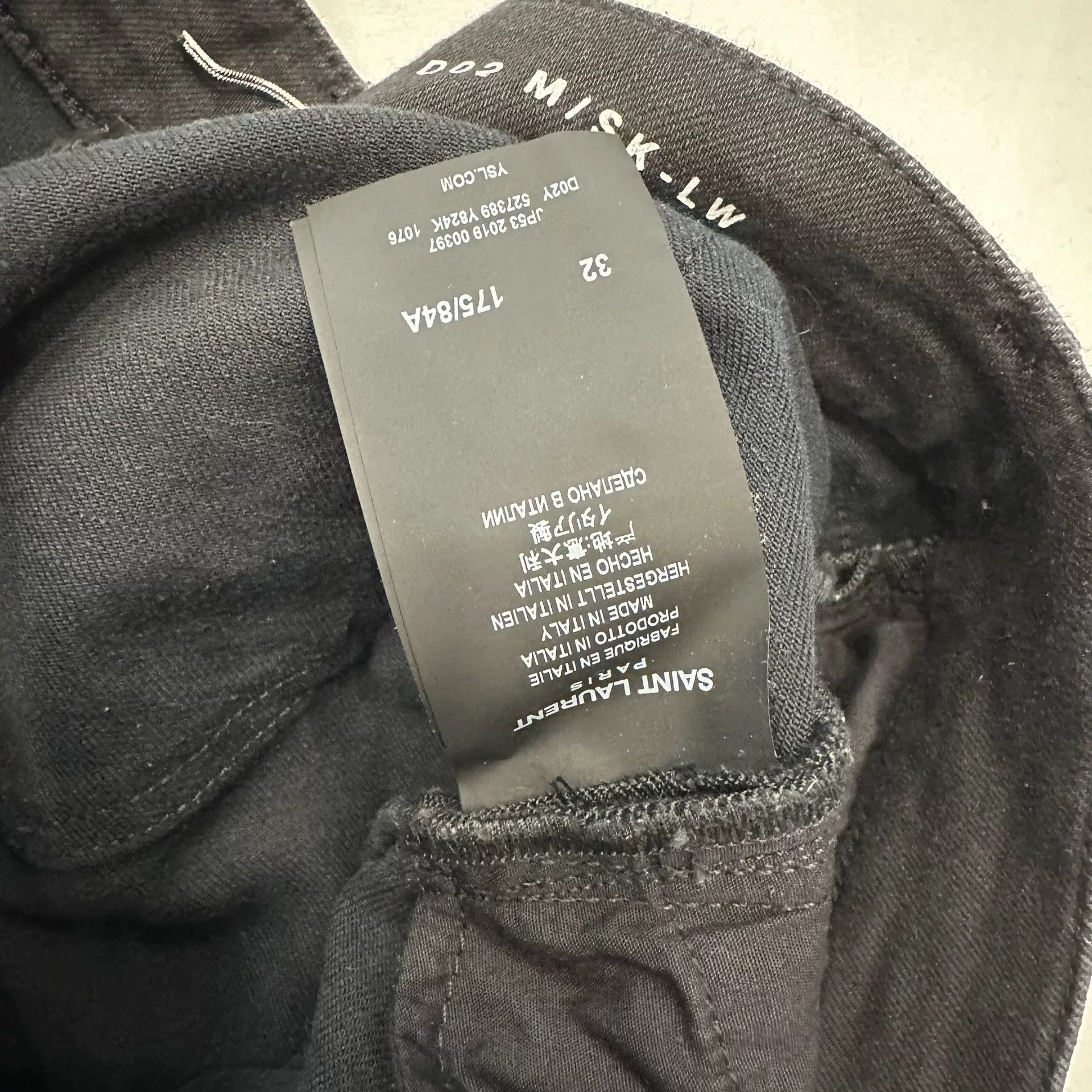 Saint Laurent Paris Saint Laurent Black Slim Fit Jeans Size US 32 / EU 48 - 4 Thumbnail