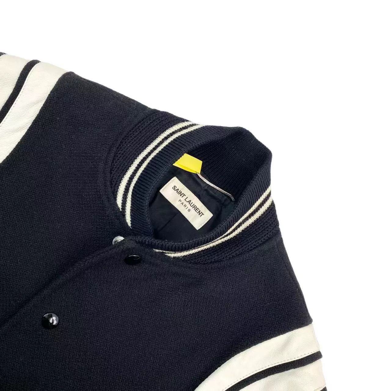 Saint Laurent Paris Saint Laurent Wool Striped Baseball Jacket Size US XS / EU 42 / 0 - 4 Thumbnail