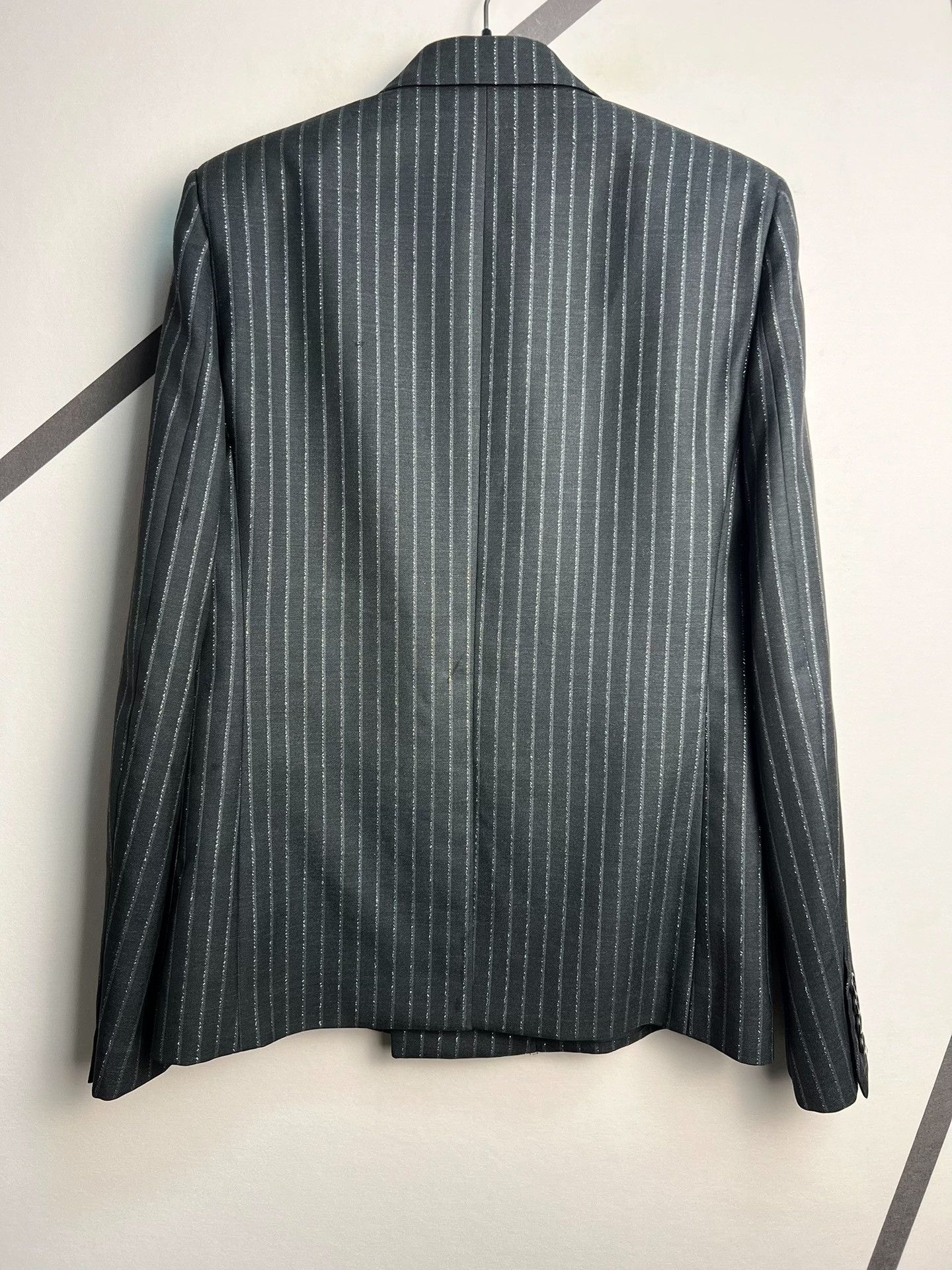 Saint Laurent Paris Saint Laurent Double-Breasted Pinstripe Blazer Size US M / EU 48-50 / 2 - 2 Thumbnail