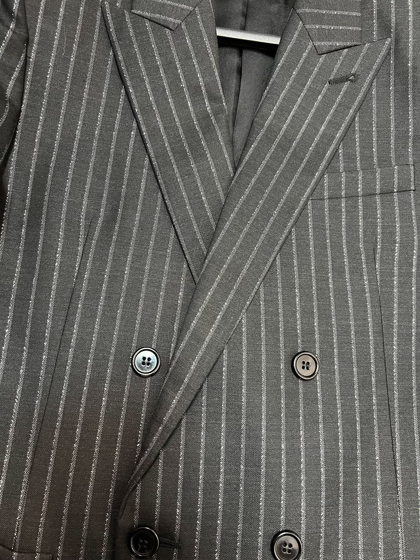 Saint Laurent Paris Saint Laurent Double-Breasted Pinstripe Blazer Size US M / EU 48-50 / 2 - 4 Thumbnail