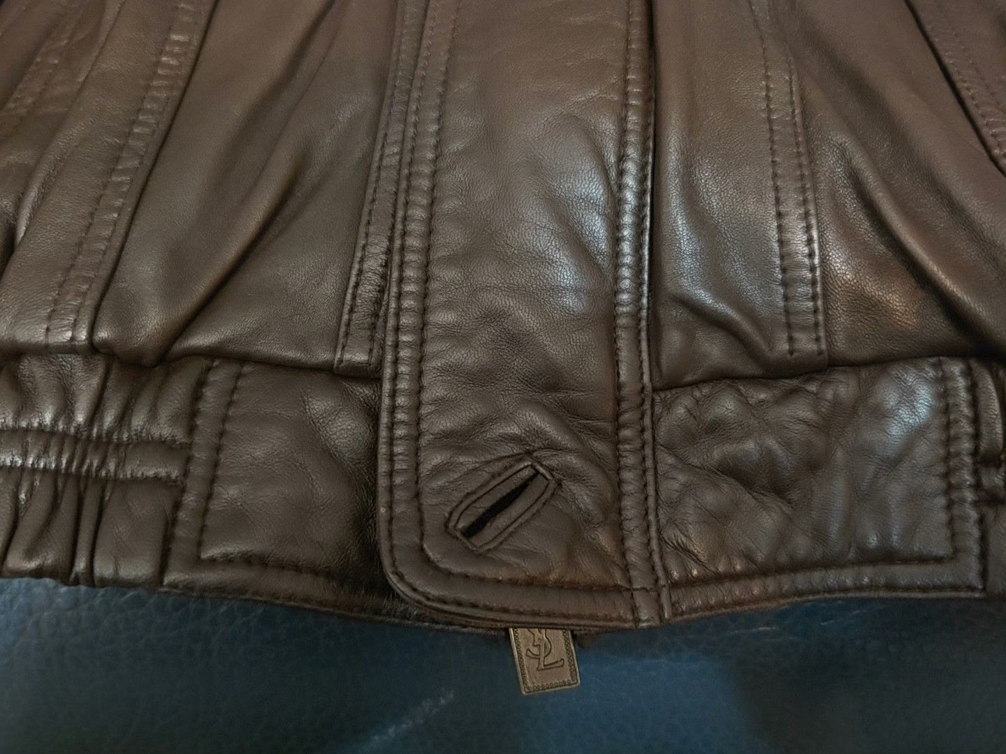 Saint Laurent Paris YSL Vintage Brown Men's Leather Jacket Size US L / EU 52-54 / 3 - 5 Thumbnail