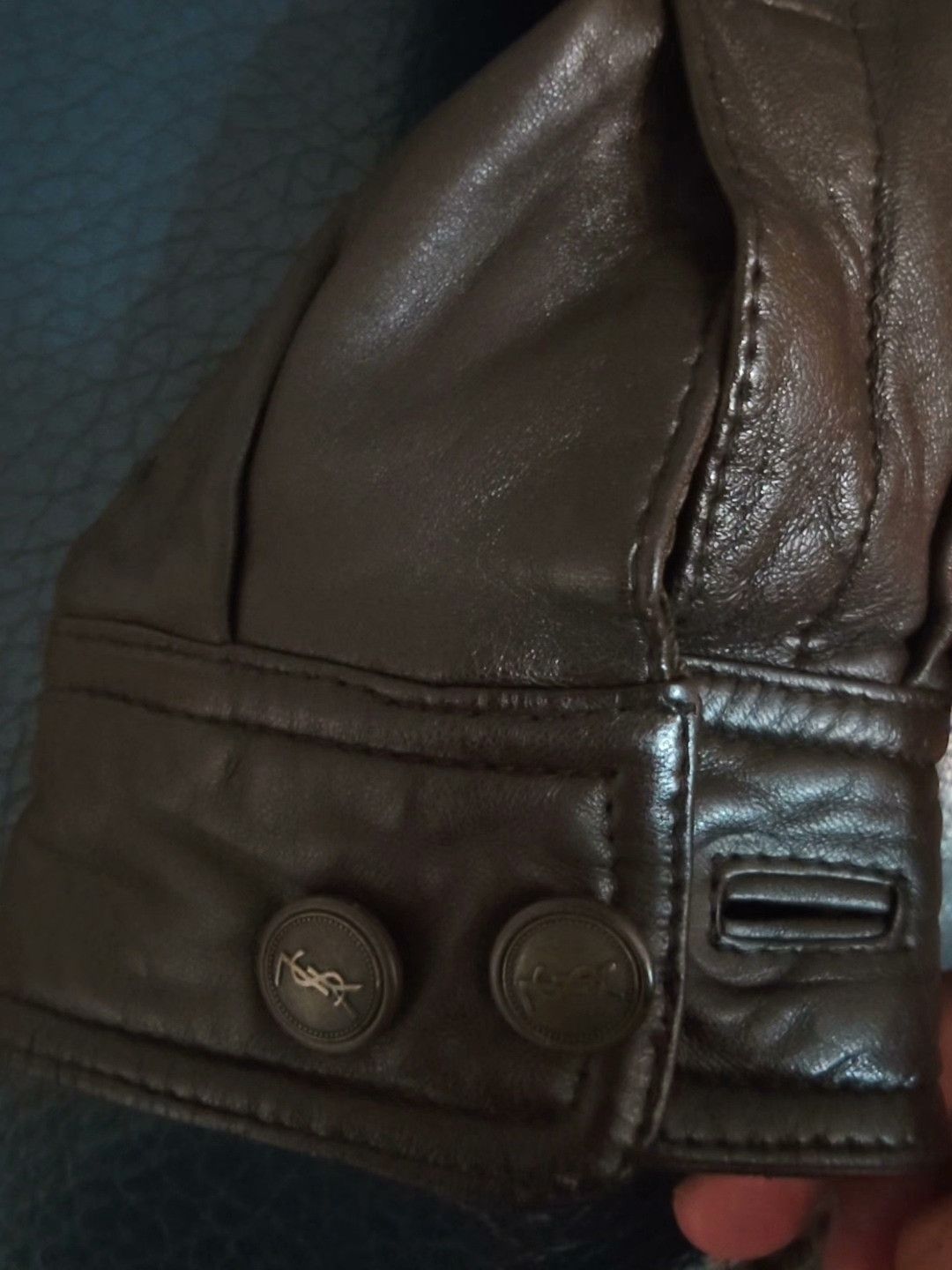 Saint Laurent Paris YSL Vintage Brown Men's Leather Jacket Size US L / EU 52-54 / 3 - 4 Thumbnail