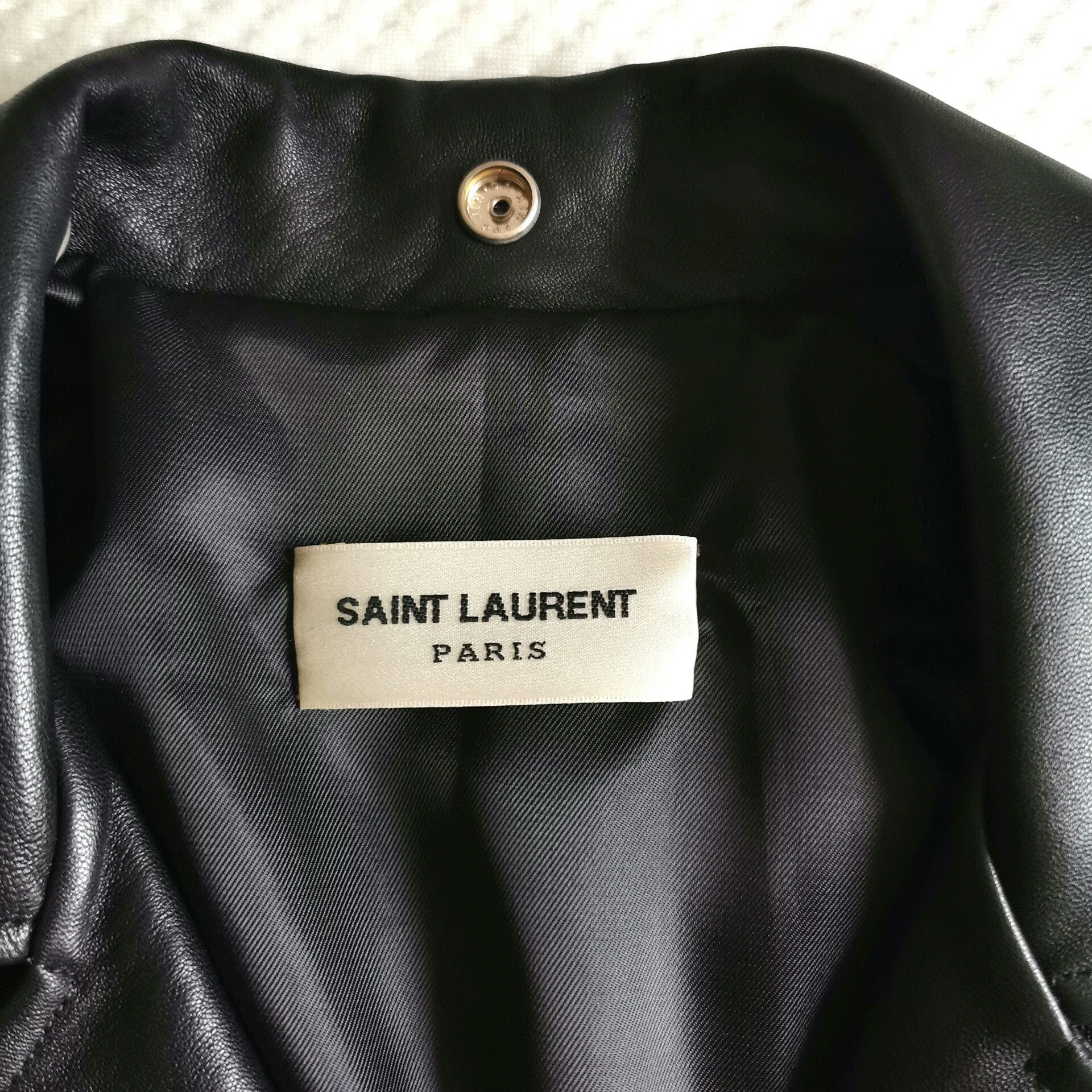Saint Laurent Paris YSL Black Biker Leather Jacket Size S / US 4 / IT 40 - 3 Thumbnail