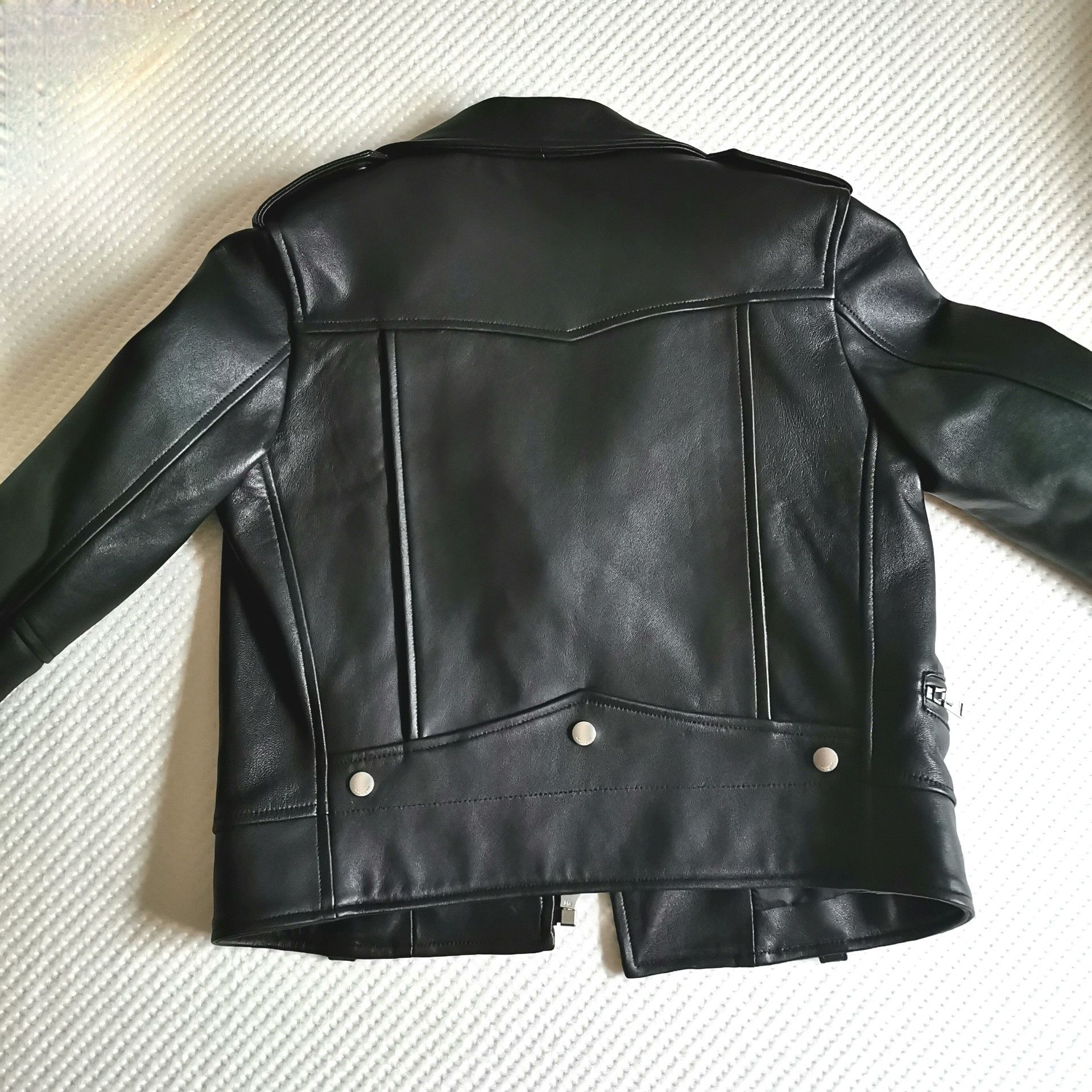 Saint Laurent Paris YSL Black Biker Leather Jacket Size S / US 4 / IT 40 - 2 Thumbnail