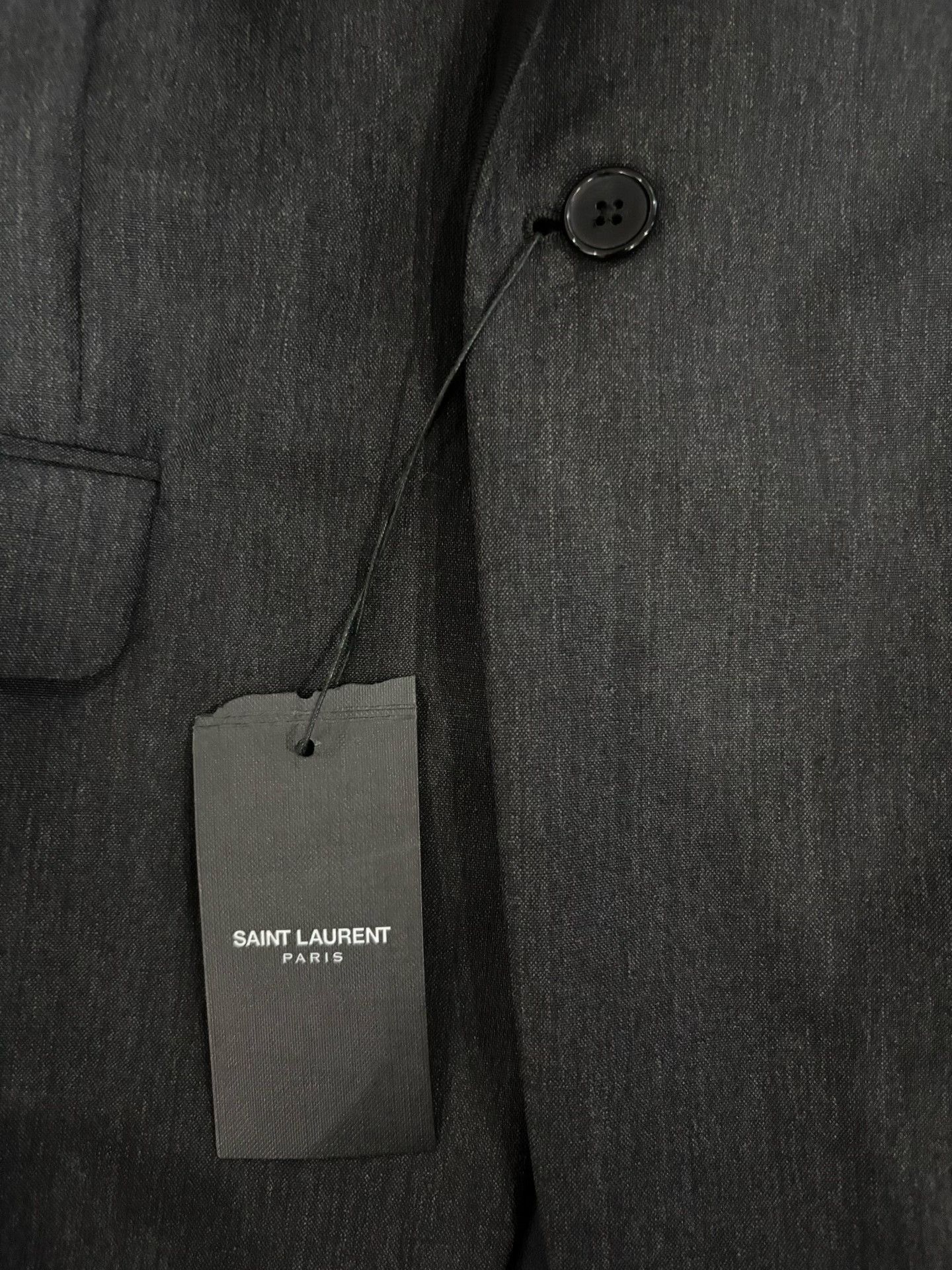 Saint Laurent Paris Saint Laurent Structured Dark Gray Blazer Size US S / EU 44-46 / 1 - 7 Thumbnail
