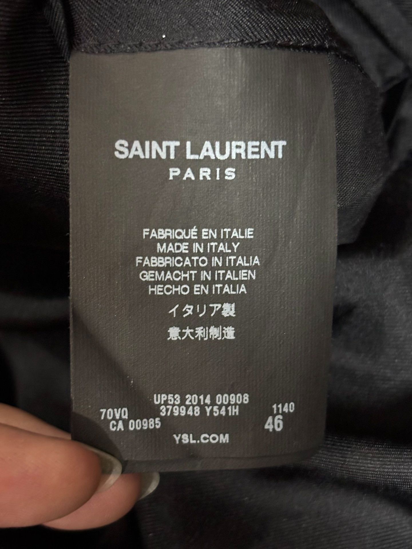 Saint Laurent Paris Saint Laurent Structured Dark Gray Blazer Size US S / EU 44-46 / 1 - 4 Thumbnail