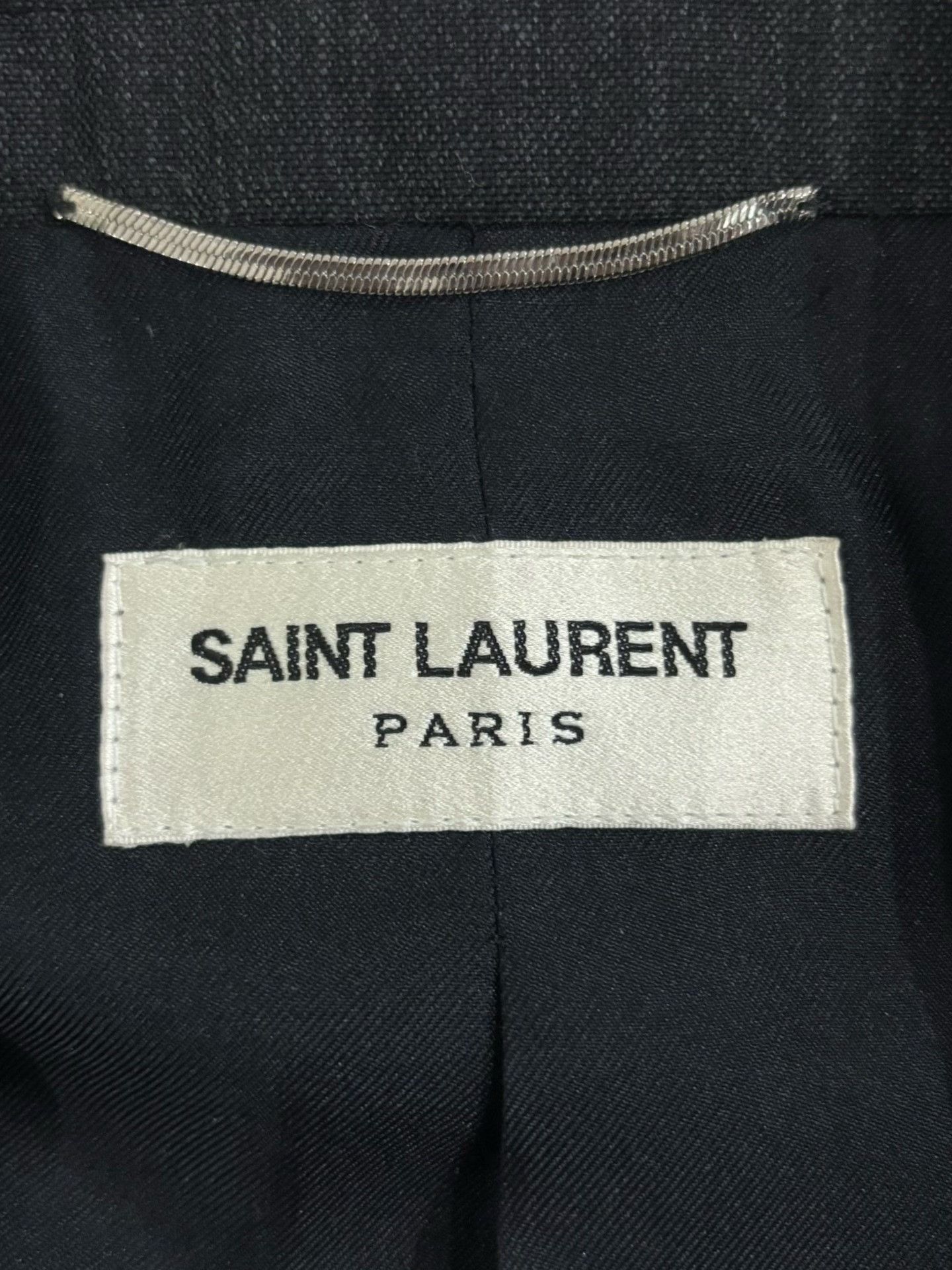 Saint Laurent Paris Saint Laurent Structured Dark Gray Blazer Size US S / EU 44-46 / 1 - 3 Thumbnail