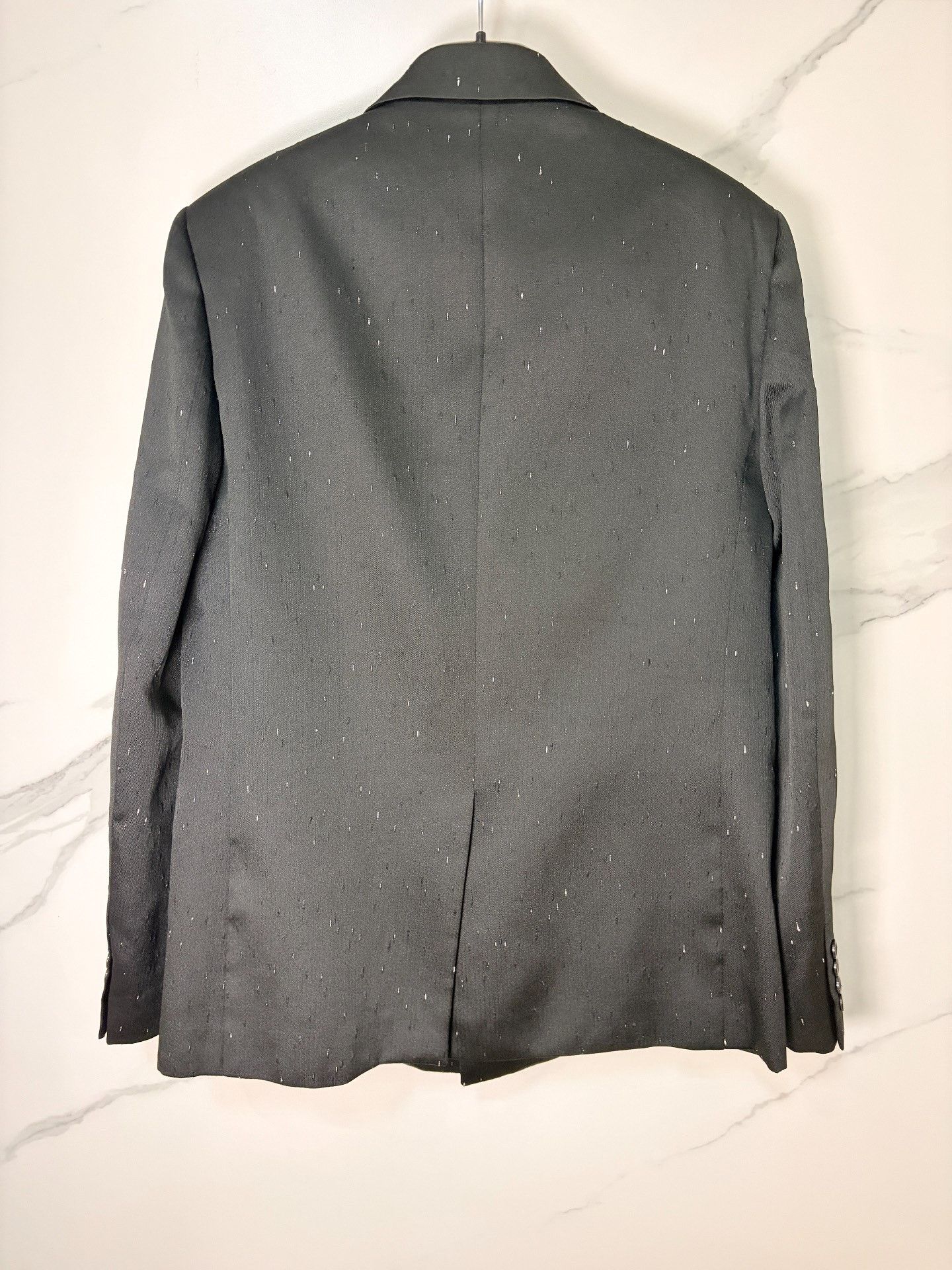 Saint Laurent Paris Saint Laurent Wool Speckled Black Blazer Size US M / EU 48-50 / 2 - 2 Thumbnail