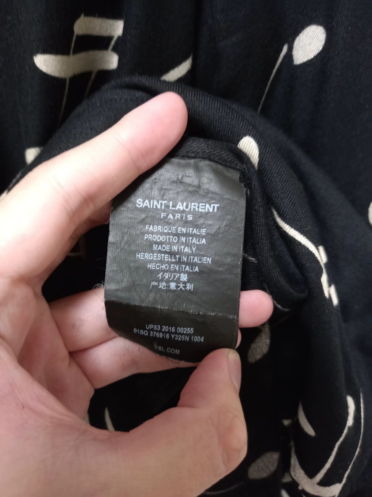 Saint Laurent Paris Saint Laurent Paris Musical Note Shirt Size US XXS / EU 40 - 5 Thumbnail