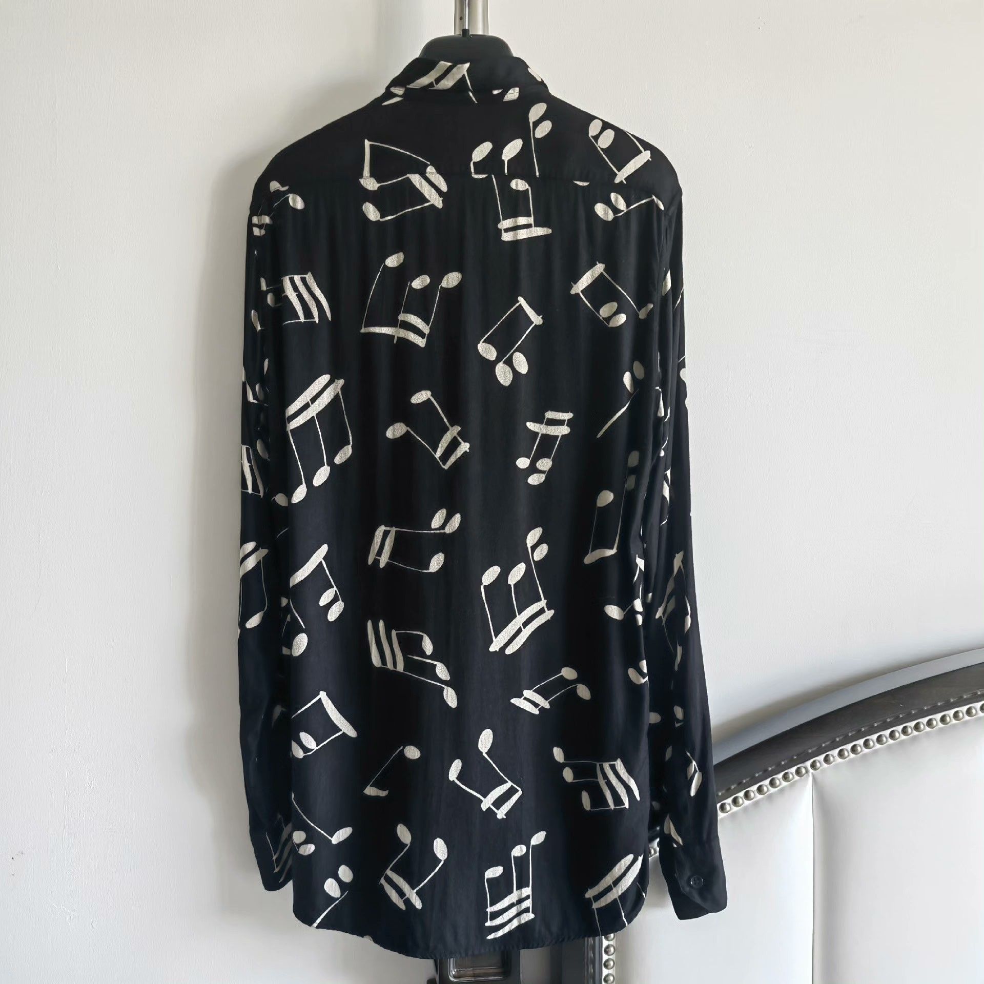 Saint Laurent Paris Saint Laurent Paris Musical Note Shirt Size US XXS / EU 40 - 2 Thumbnail