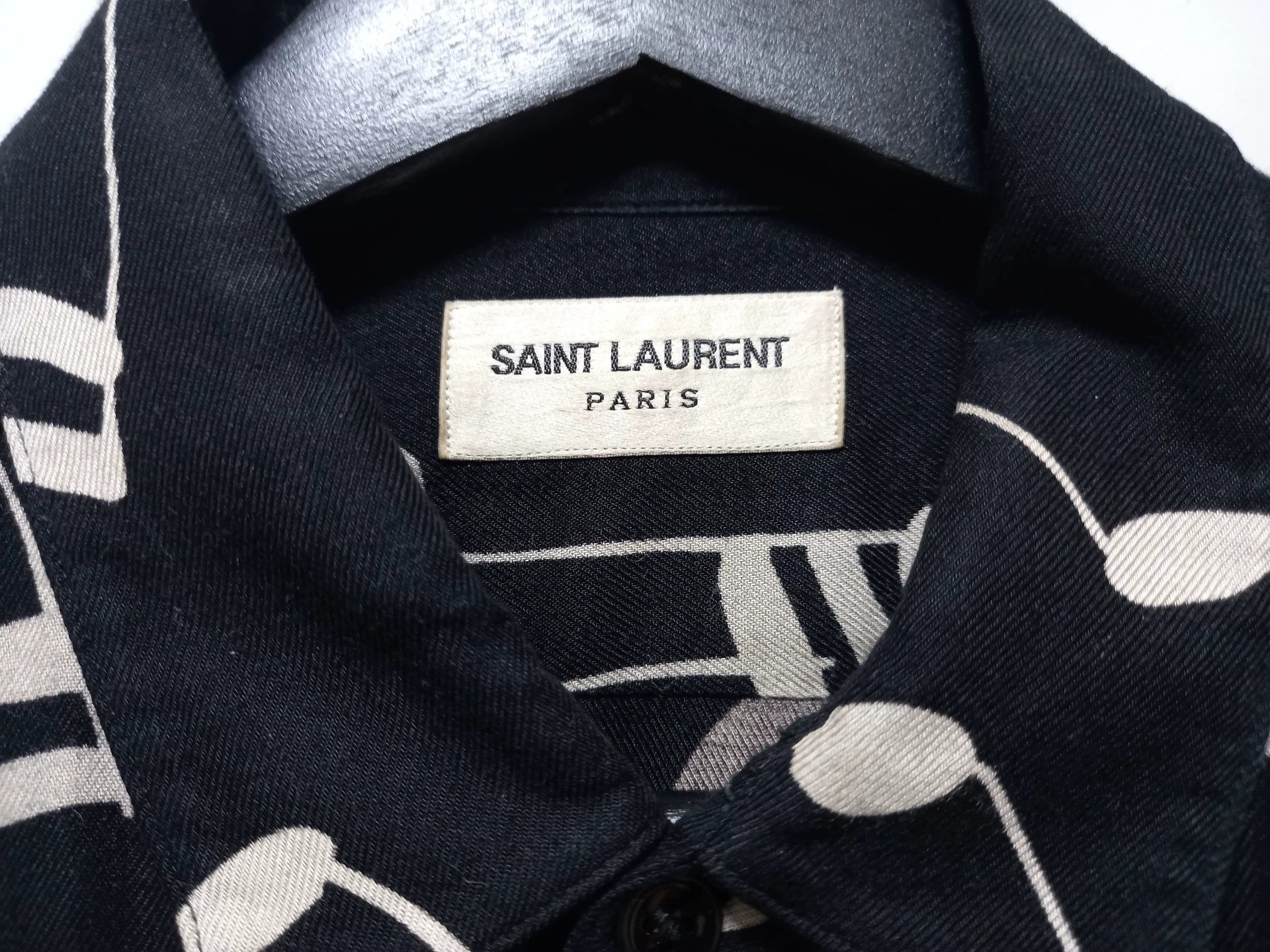 Saint Laurent Paris Saint Laurent Paris Musical Note Shirt Size US XXS / EU 40 - 4 Thumbnail