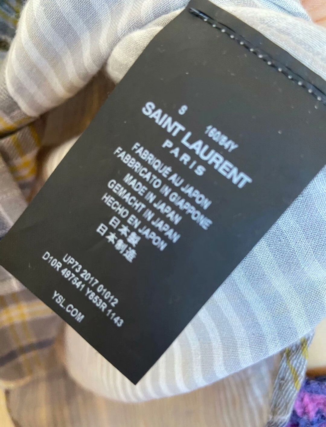 Saint Laurent Paris Saint Laurent Plaid Shirt Size US S / EU 44-46 / 1 - 6 Thumbnail