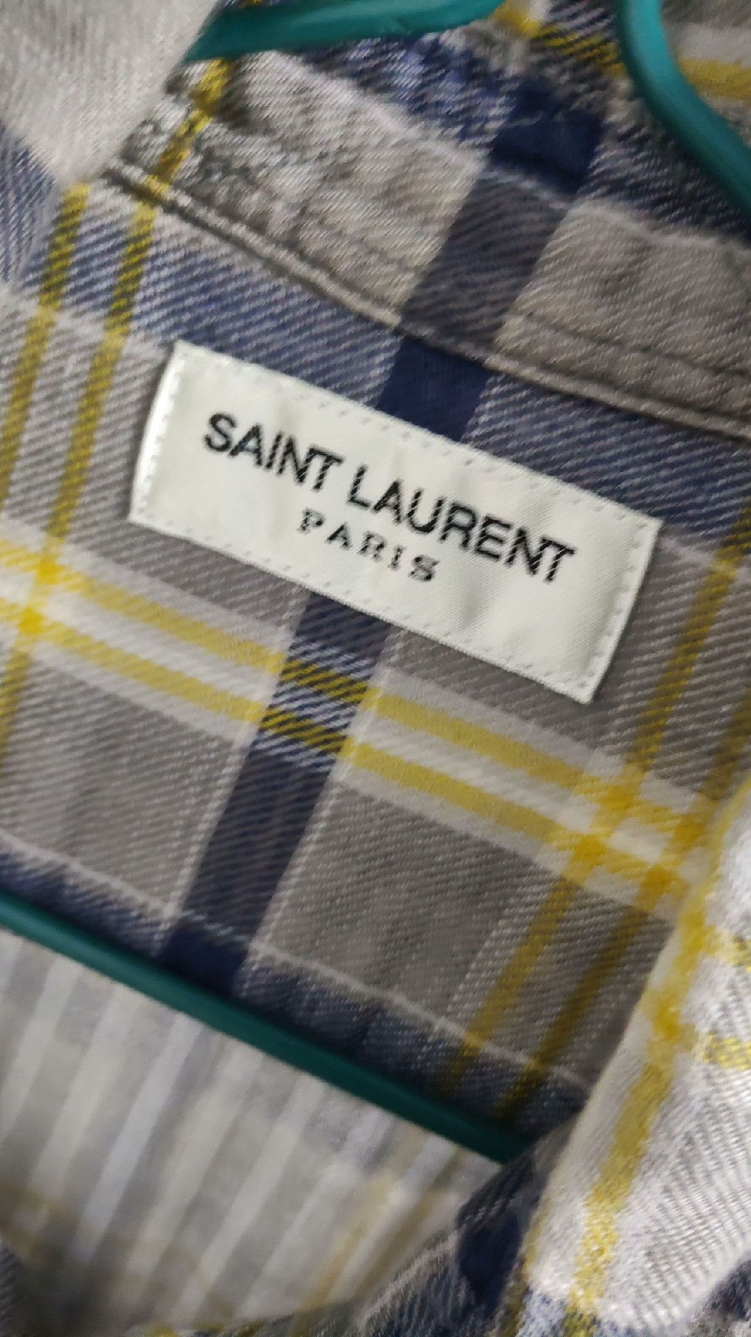 Saint Laurent Paris Saint Laurent Plaid Shirt Size US S / EU 44-46 / 1 - 7 Thumbnail