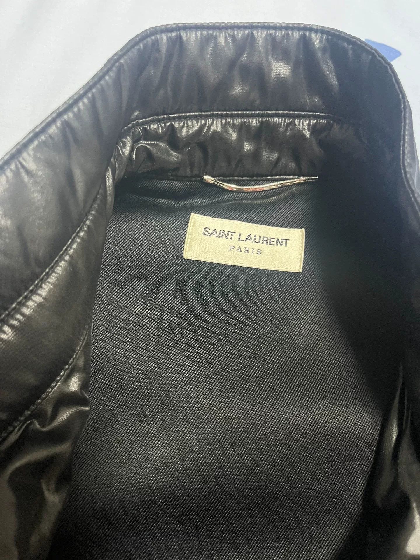 Saint Laurent Paris Saint Laurent Black Shiny Jacket Size US M / EU 48-50 / 2 - 3 Thumbnail