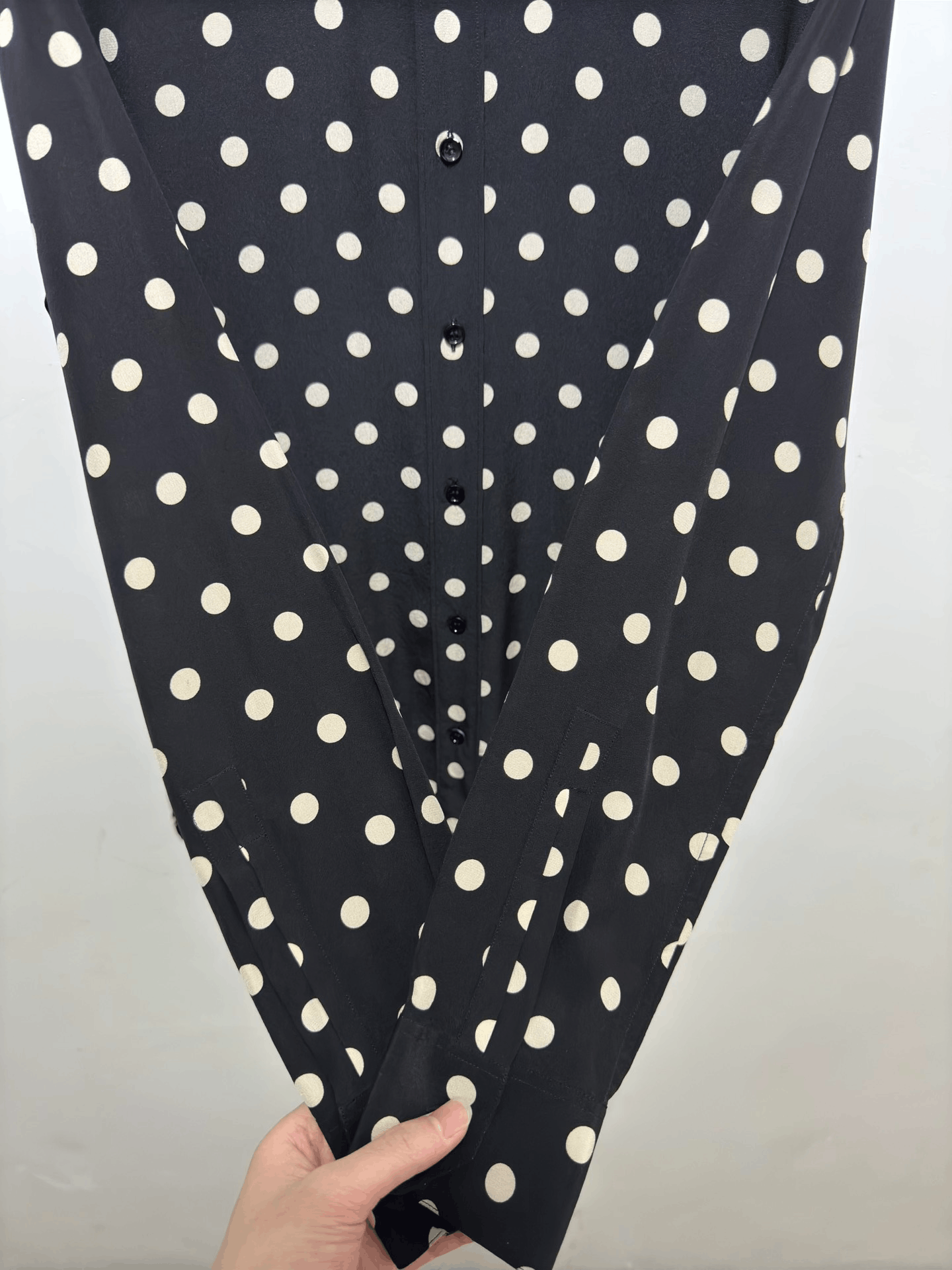 Saint Laurent Paris Saint Laurent 15FW Polka Dot Silk Shirt Size US M / EU 48-50 / 2 - 4 Thumbnail