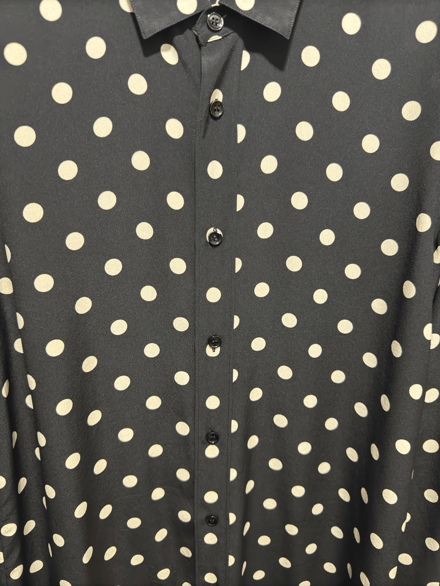 Saint Laurent Paris Saint Laurent 15FW Polka Dot Silk Shirt Size US M / EU 48-50 / 2 - 3 Thumbnail
