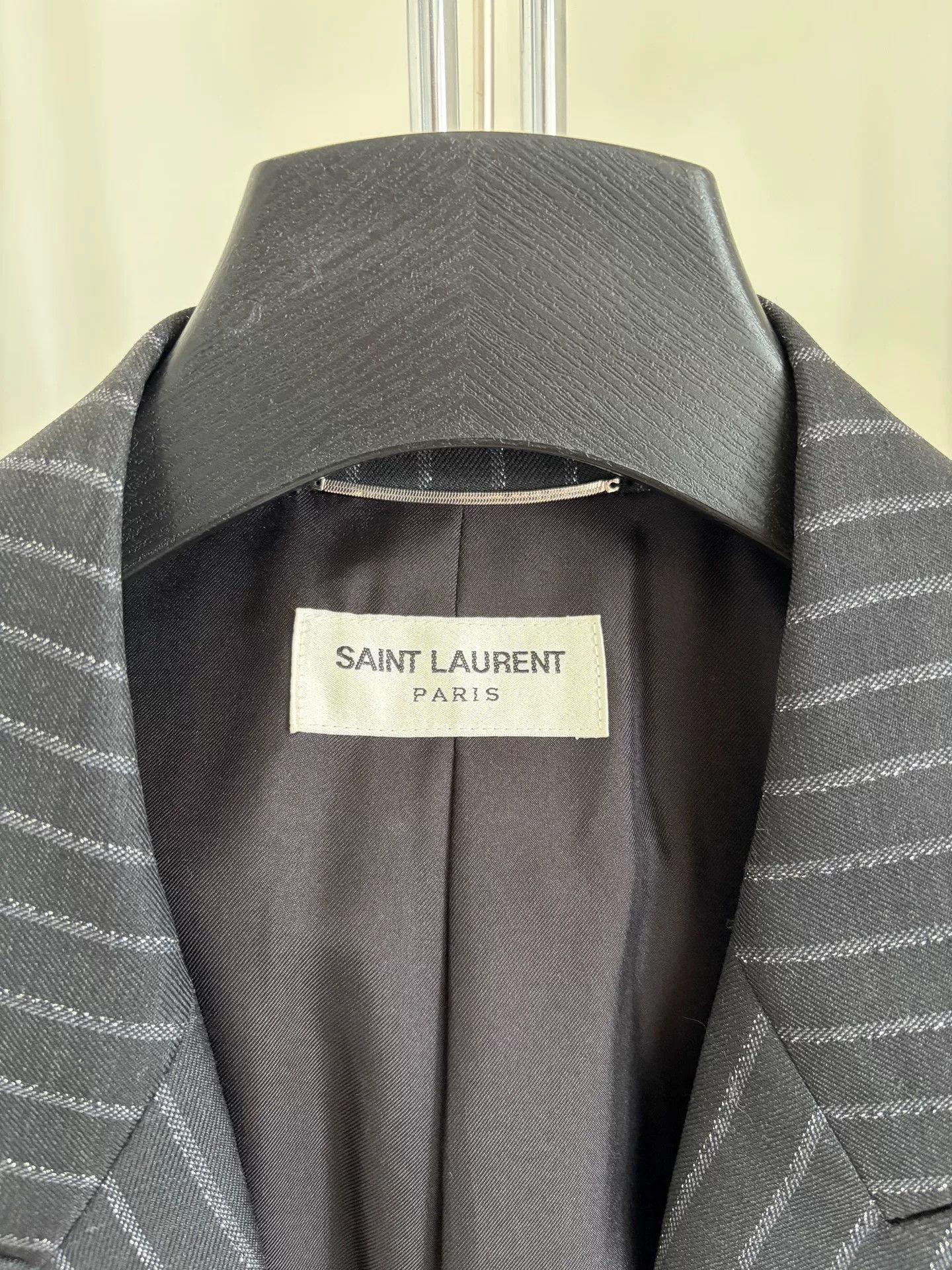 Saint Laurent Paris Saint Laurent Silver Stripe Blazer Size US M / EU 48-50 / 2 - 2 Thumbnail