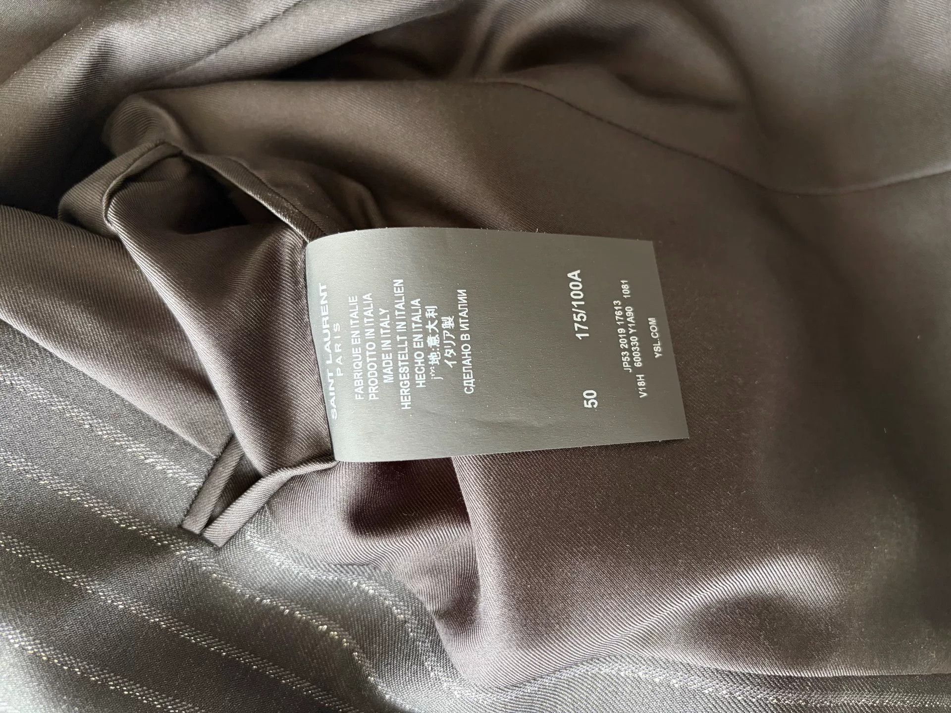 Saint Laurent Paris Saint Laurent Silver Stripe Blazer Size US M / EU 48-50 / 2 - 4 Thumbnail