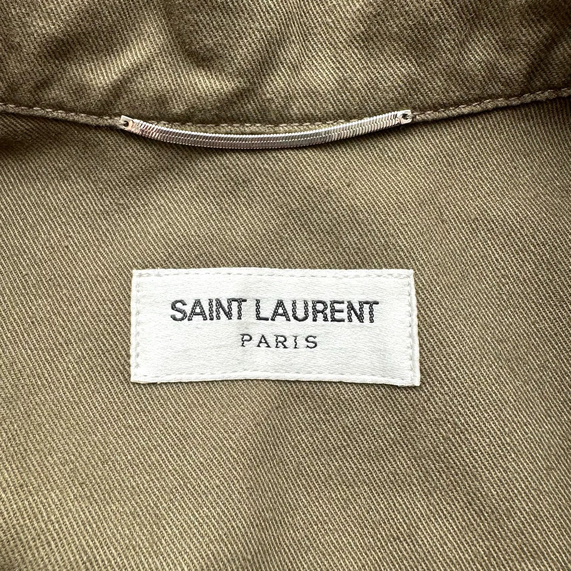 Saint Laurent Paris Saint Laurent Olive Green Hunting Jacket Size US S / EU 44-46 / 1 - 7 Thumbnail