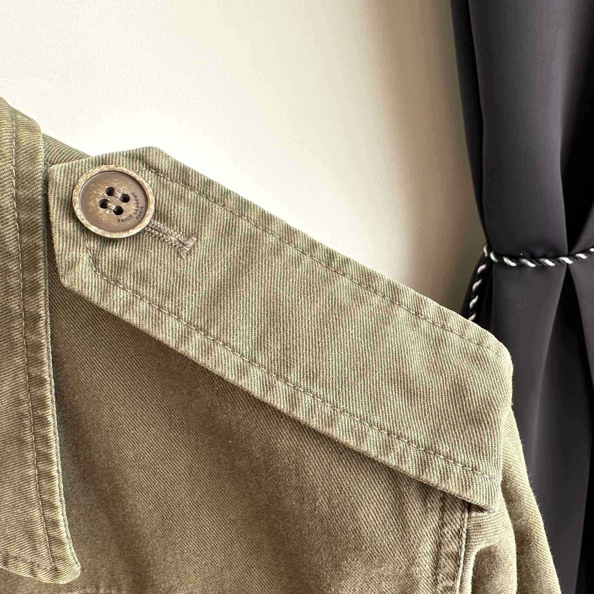 Saint Laurent Paris Saint Laurent Olive Green Hunting Jacket Size US S / EU 44-46 / 1 - 6 Thumbnail