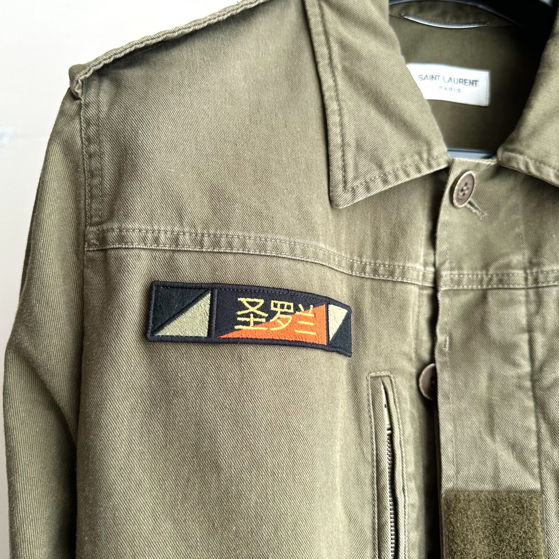 Saint Laurent Paris Saint Laurent Olive Green Hunting Jacket Size US S / EU 44-46 / 1 - 3 Thumbnail