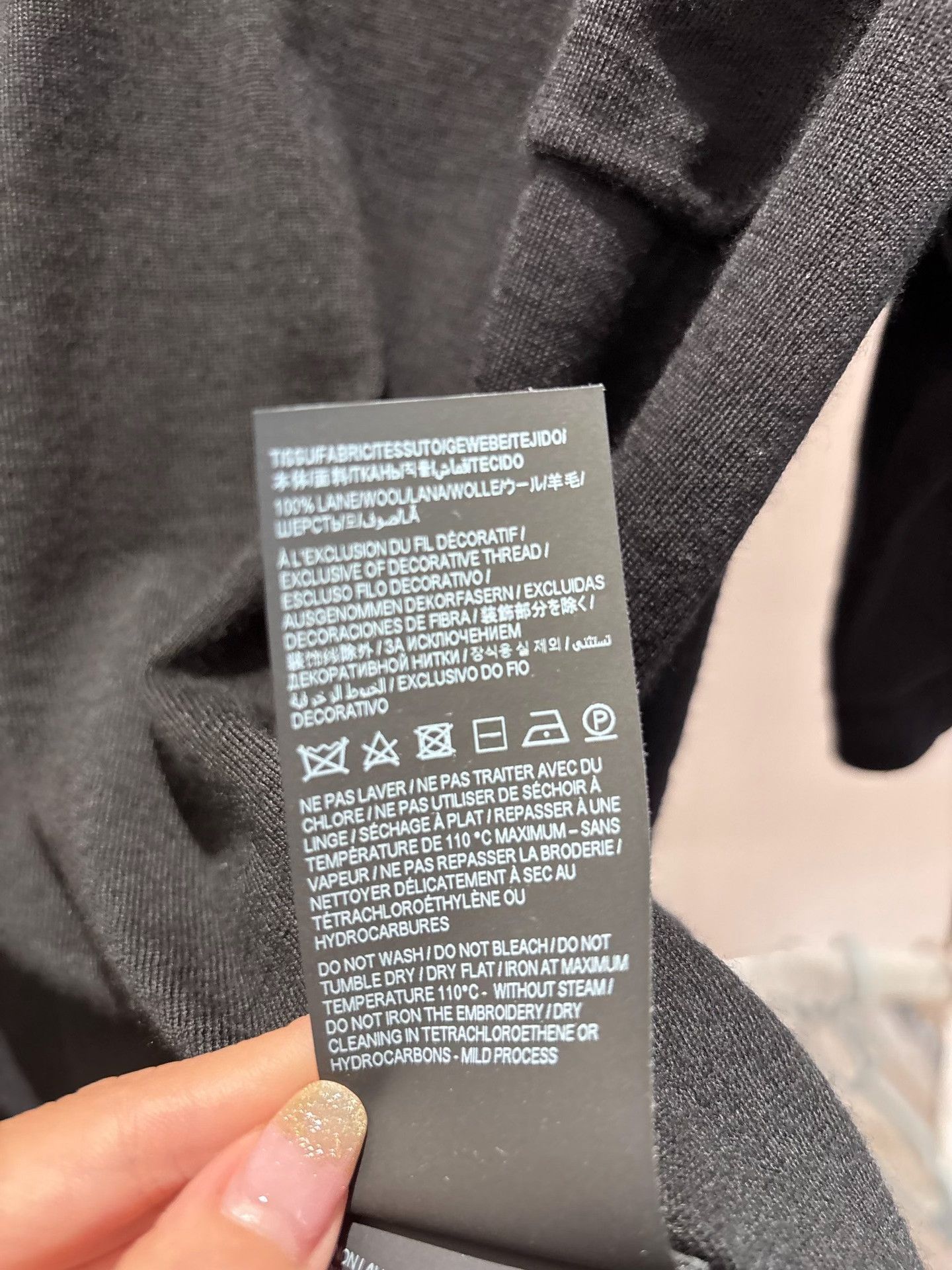 Saint Laurent Paris Saint Laurent Black Wool Short-Sleeve Polo Size US M / EU 48-50 / 2 - 4 Thumbnail