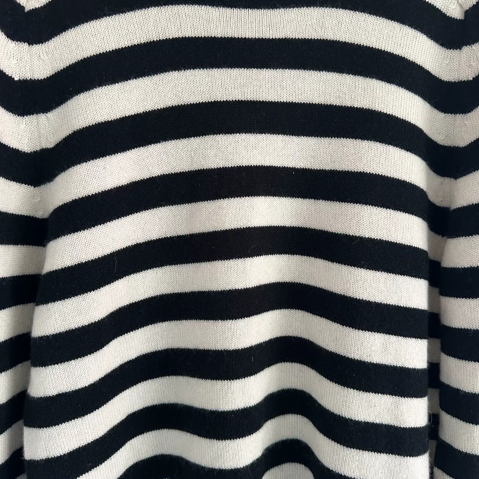 Saint Laurent Paris Saint Laurent Black White Striped Turtleneck Size US L / EU 52-54 / 3 - 2 Thumbnail
