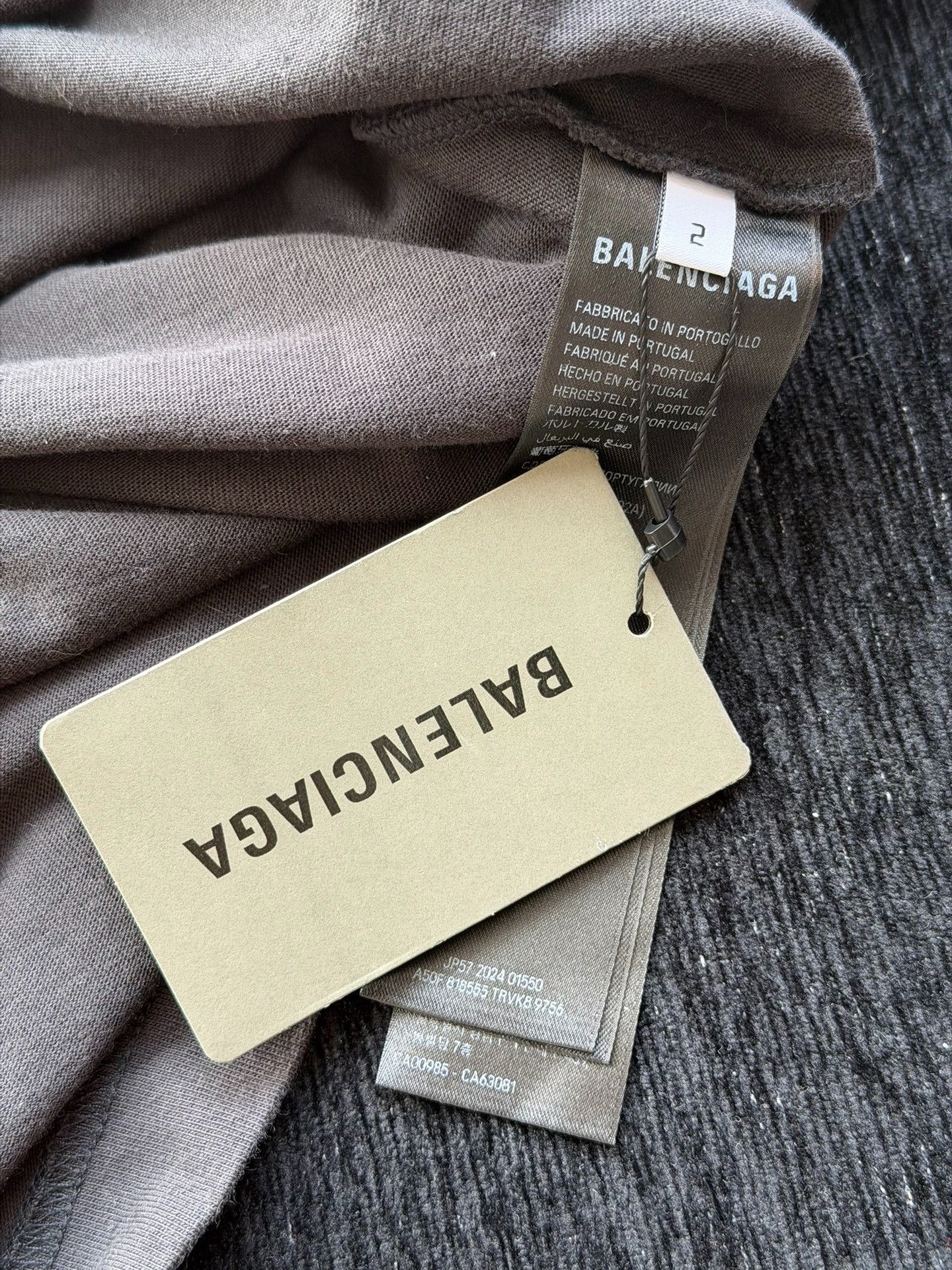 Saint Laurent Paris Balenciaga Distressed Logo Long-Sleeve T-Shirt Size US M / EU 48-50 / 2 - 6 Thumbnail