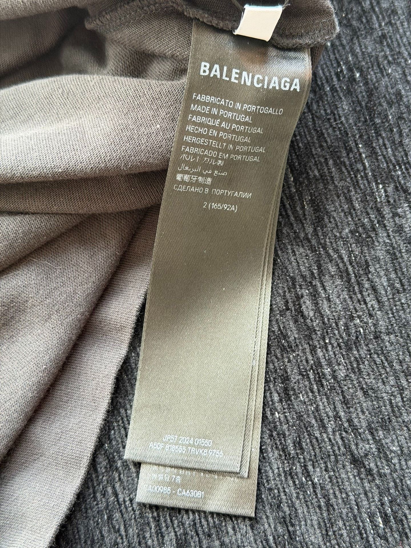 Saint Laurent Paris Balenciaga Distressed Logo Long-Sleeve T-Shirt Size US M / EU 48-50 / 2 - 5 Thumbnail