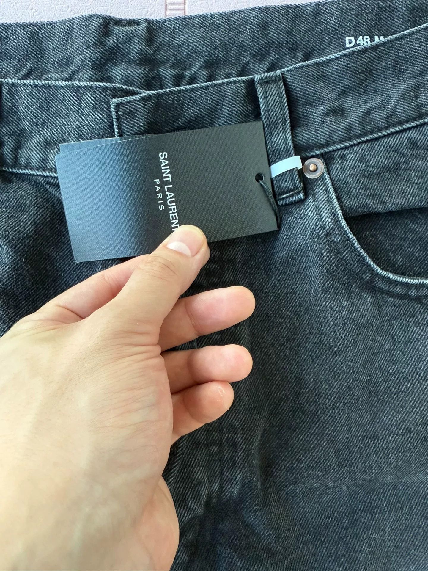 Saint Laurent Paris Saint Laurent Black High-Waist Straight Jeans Size US 32 / EU 48 - 5 Thumbnail