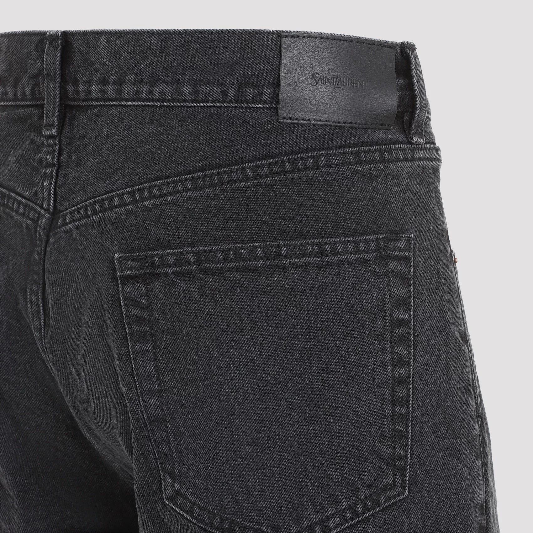 Saint Laurent Paris Saint Laurent Black High-Waist Straight Jeans Size US 32 / EU 48 - 6 Thumbnail